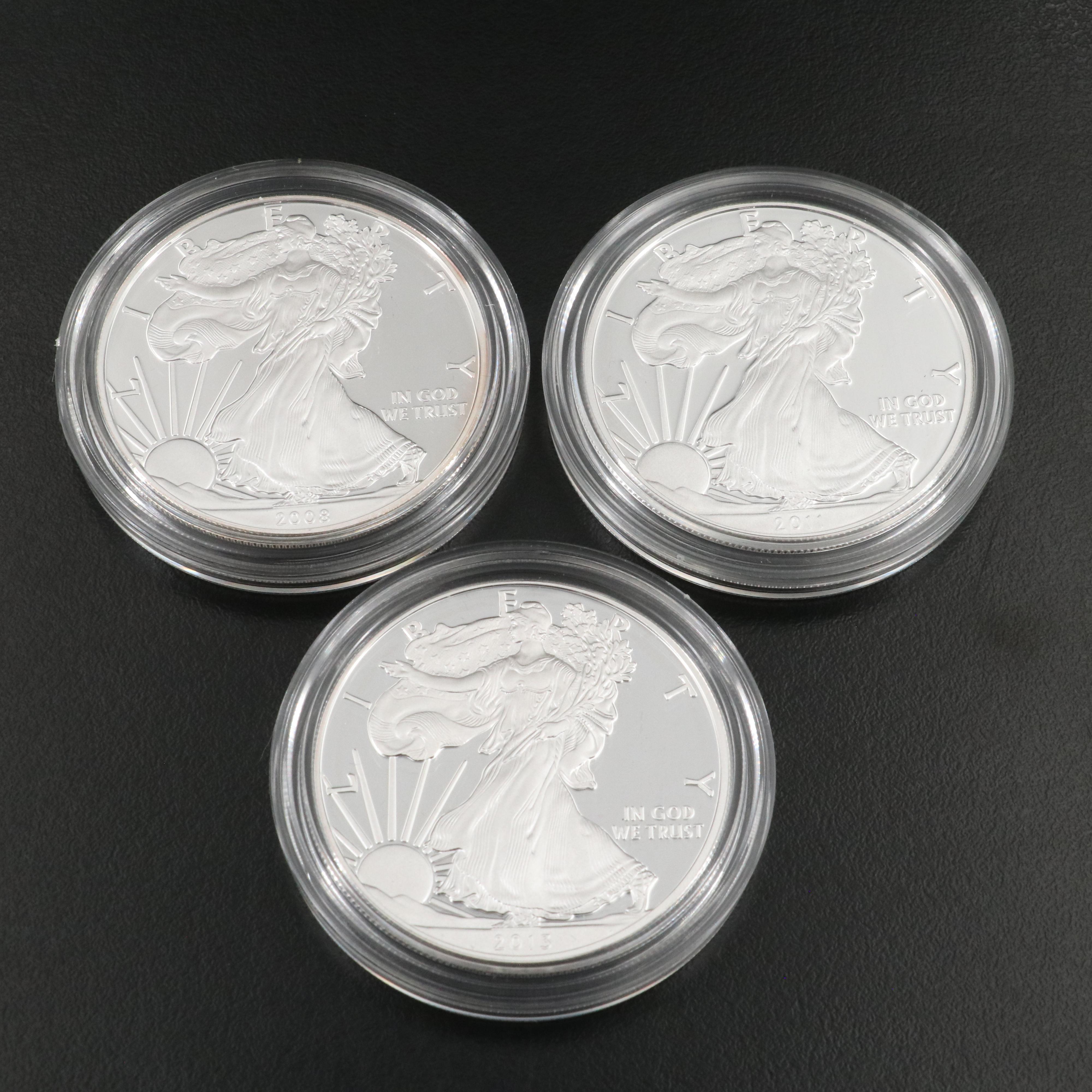 Ten American Silver Eagle Proof Coins