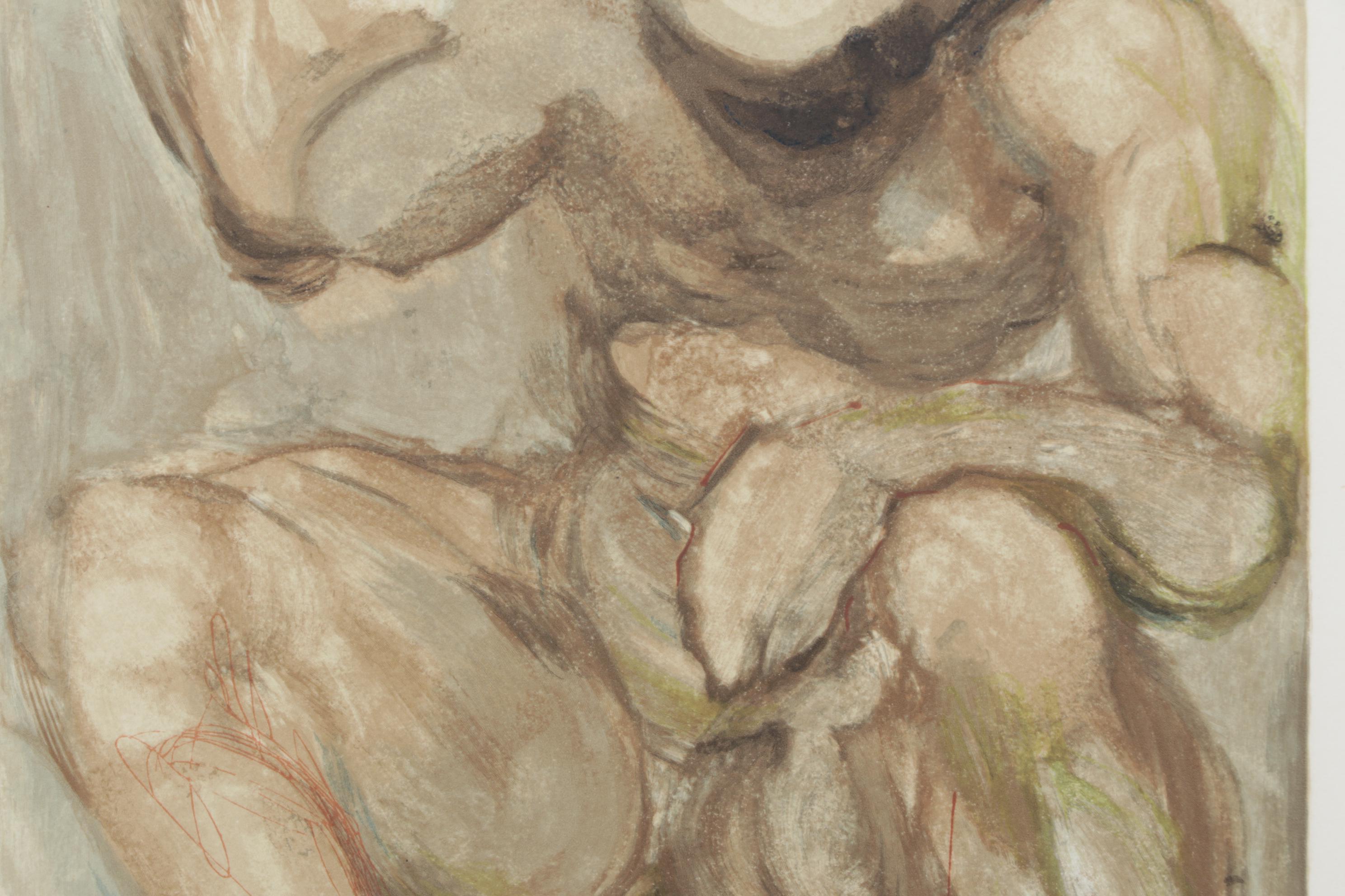 Salvador Dalí Wood Engraving "L'Angelo della Misericordia"