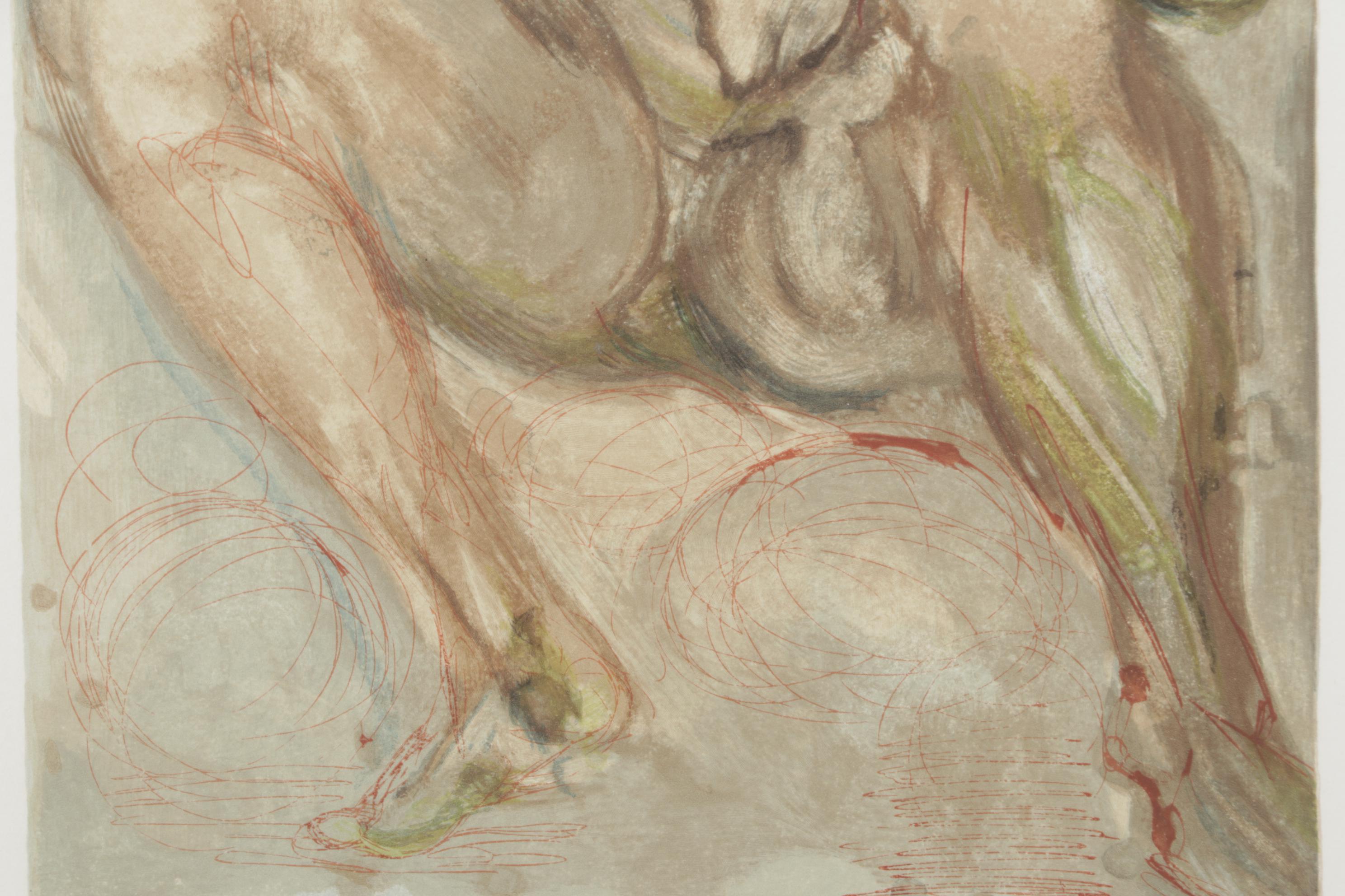 Salvador Dalí Wood Engraving "L'Angelo della Misericordia"