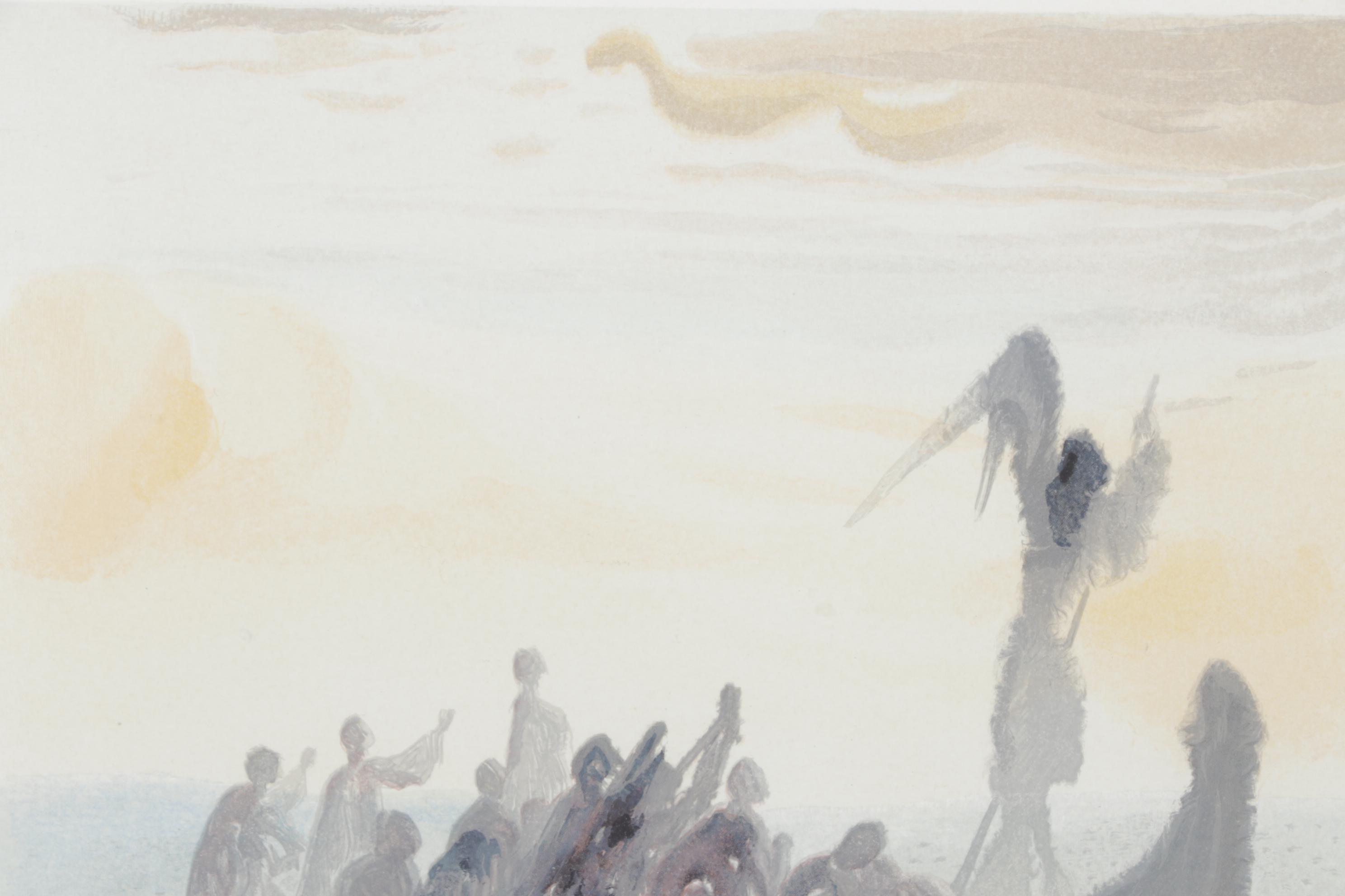 Salvador Dalí Wood Engraving "La Barque do Nocher"