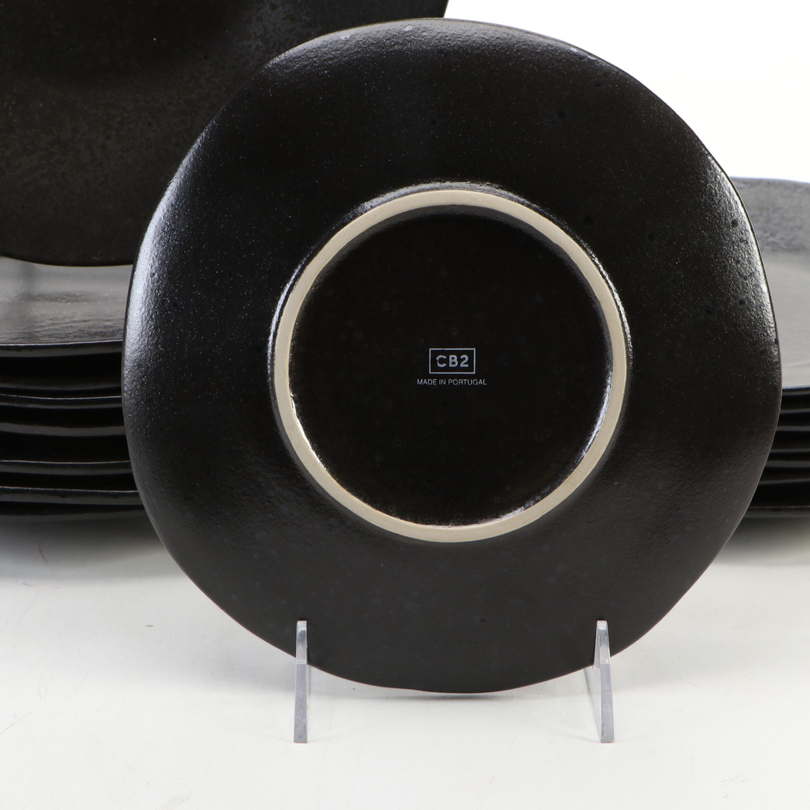 CB 2 "Knight" Plates with Other Flatware and Spider Shaped Napkin Rings