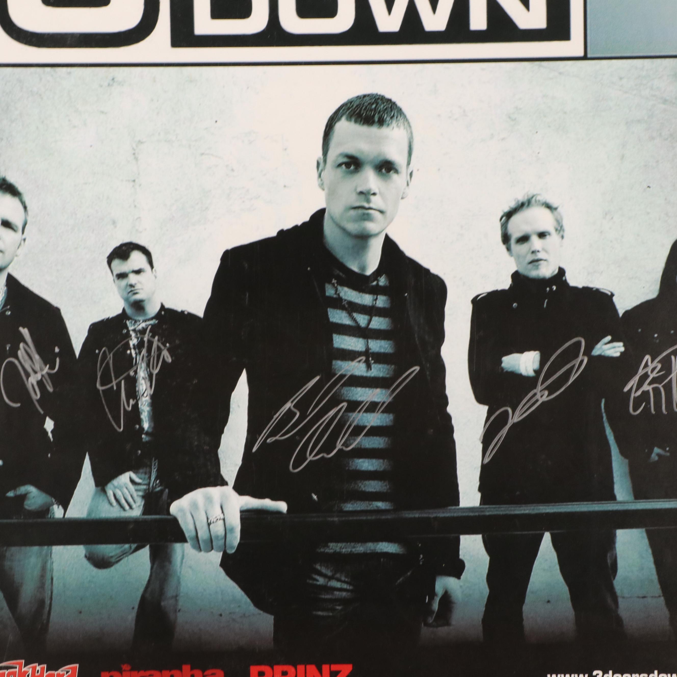 3 Doors Down Signed Concert Poster, 2008