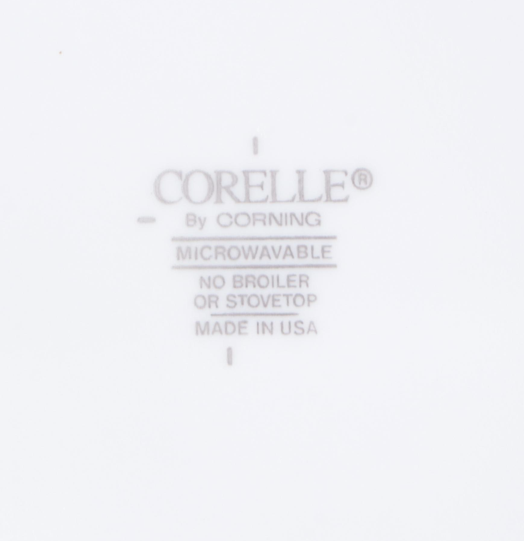 Corning Ware "Winter Frost White Corelle" Glass Dinnerware