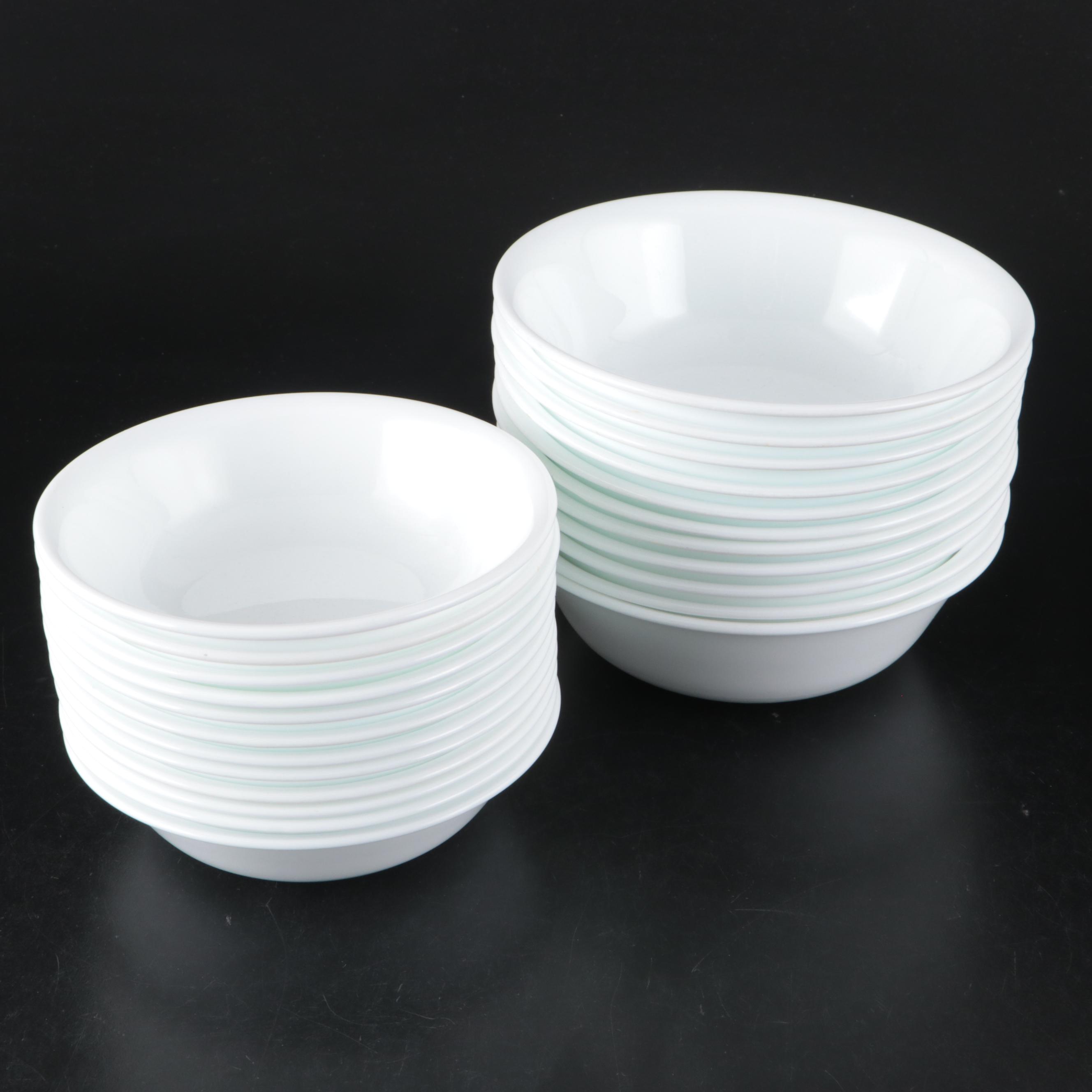 Corning Ware "Winter Frost White Corelle" Glass Dinnerware