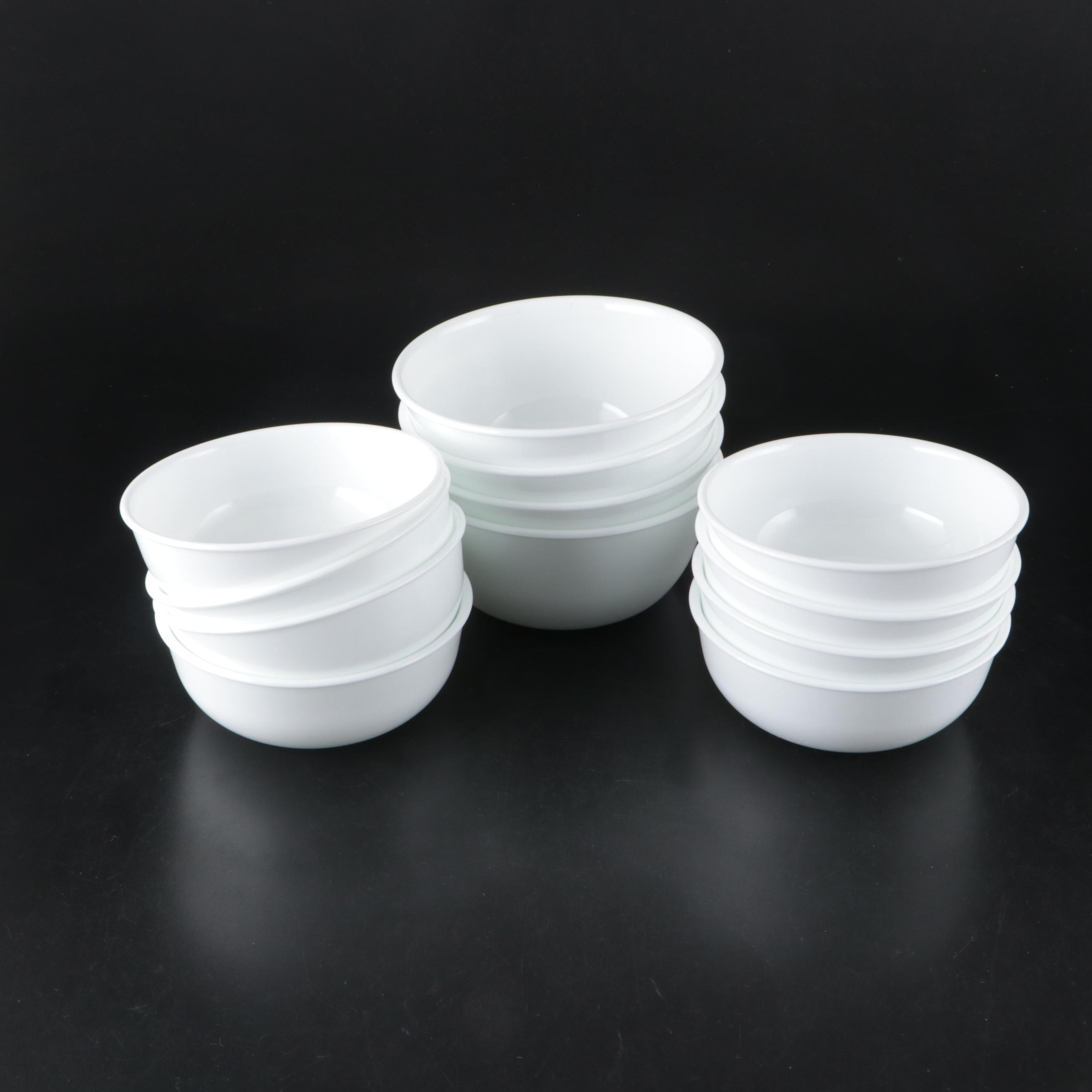 Corning Ware "Winter Frost White Corelle" Glass Dinnerware