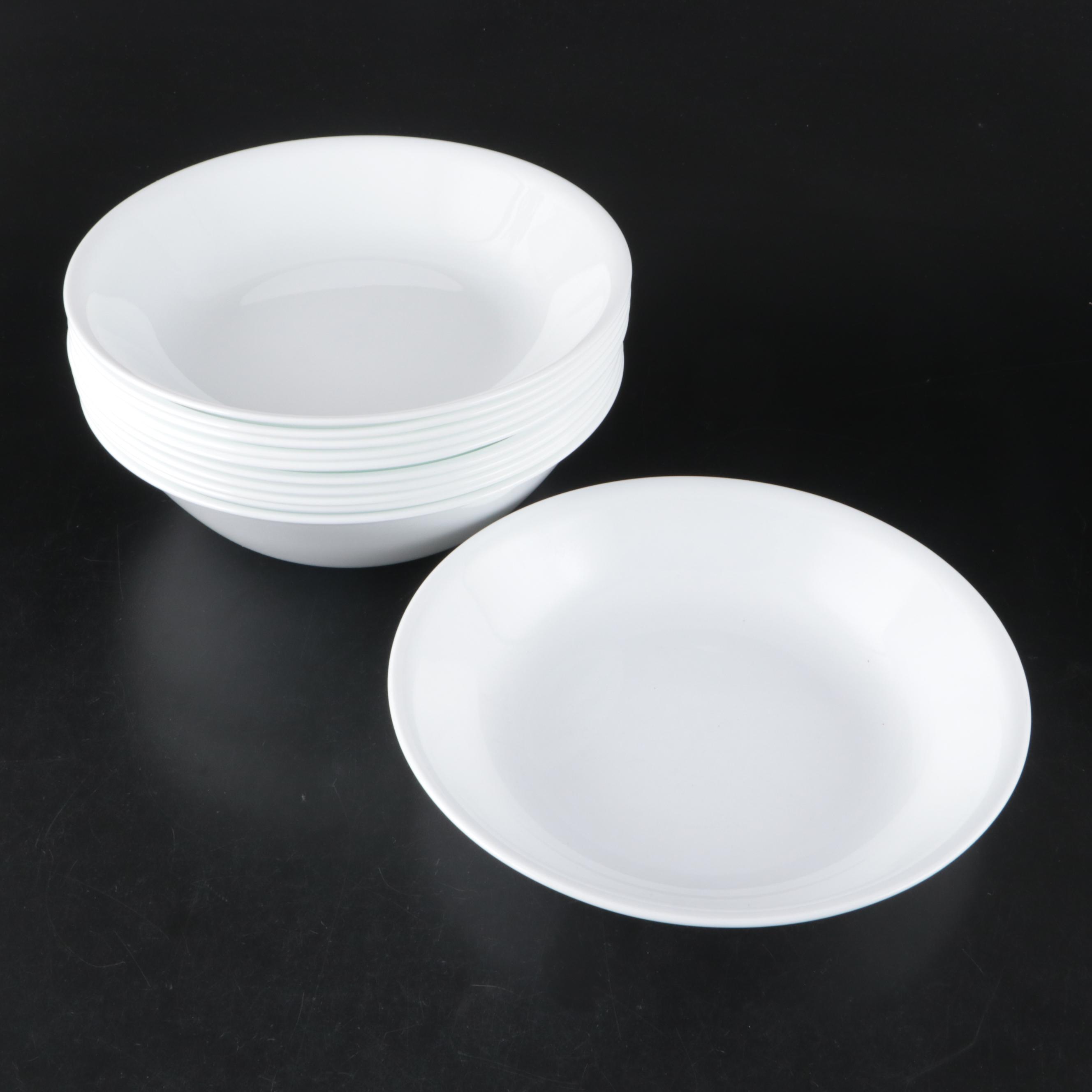 Corning Ware "Winter Frost White Corelle" Glass Dinnerware