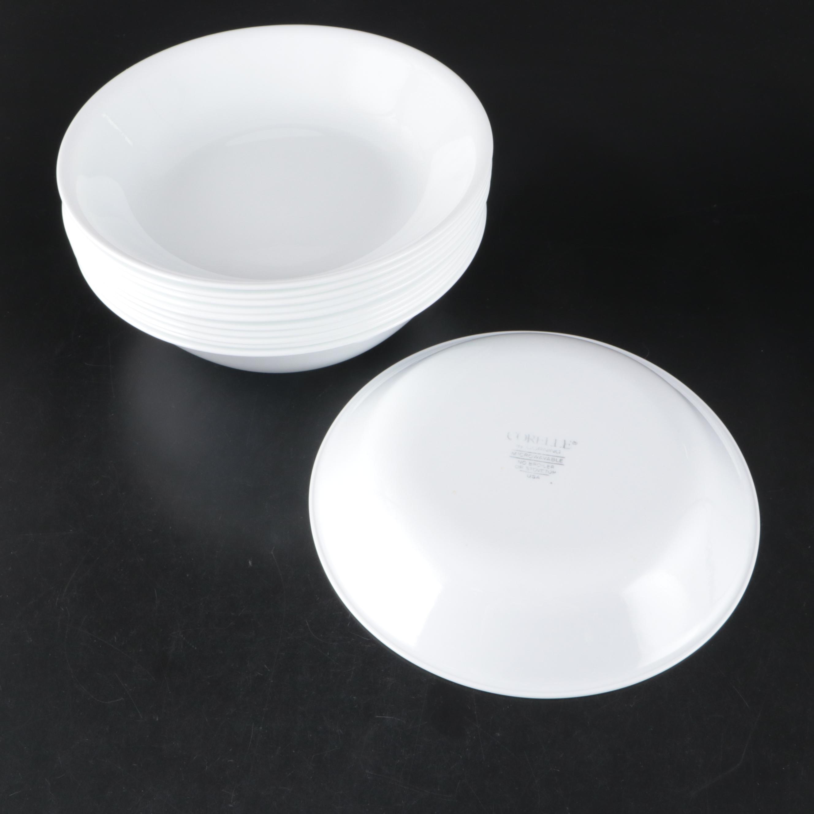 Corning Ware "Winter Frost White Corelle" Glass Dinnerware