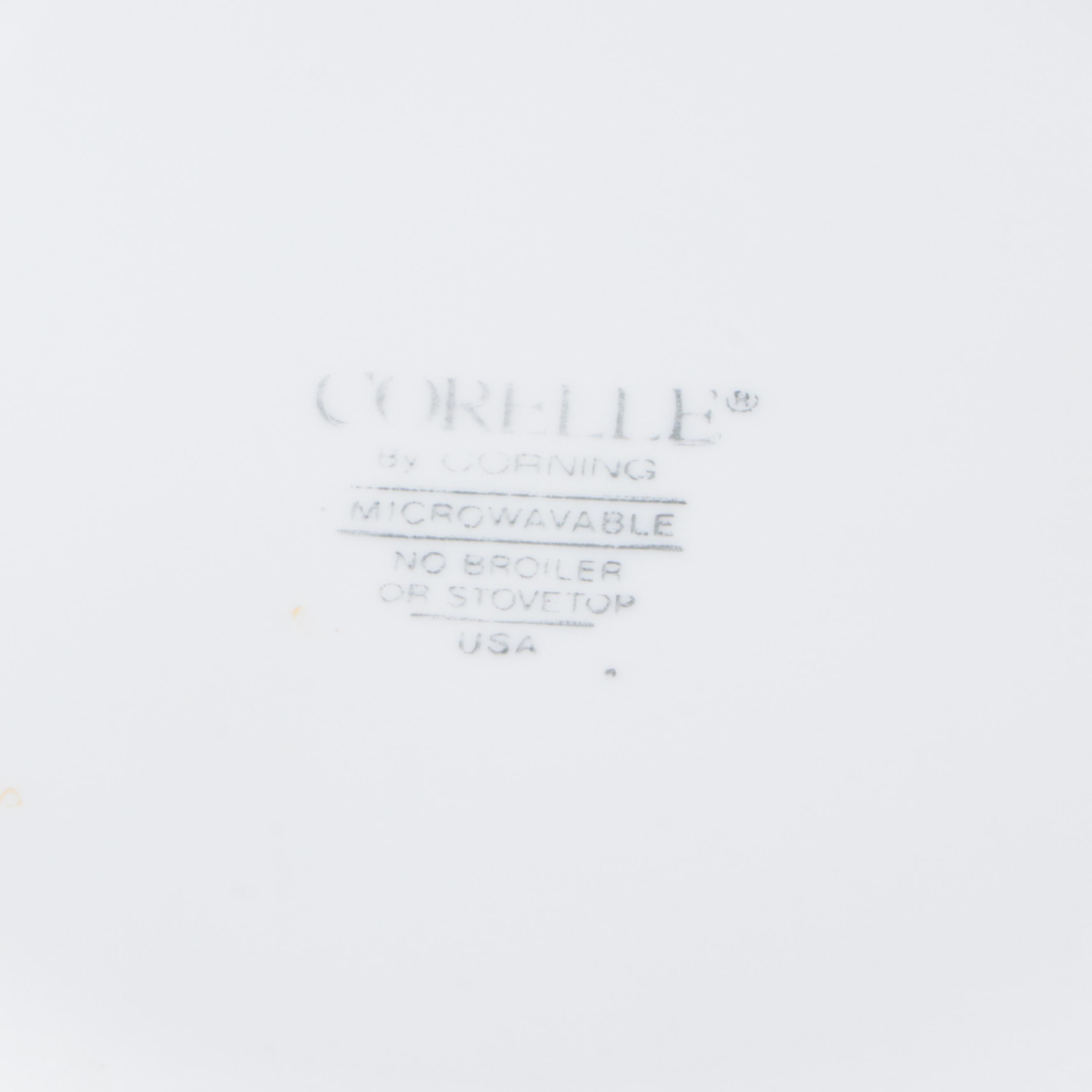 Corning Ware "Winter Frost White Corelle" Glass Dinnerware