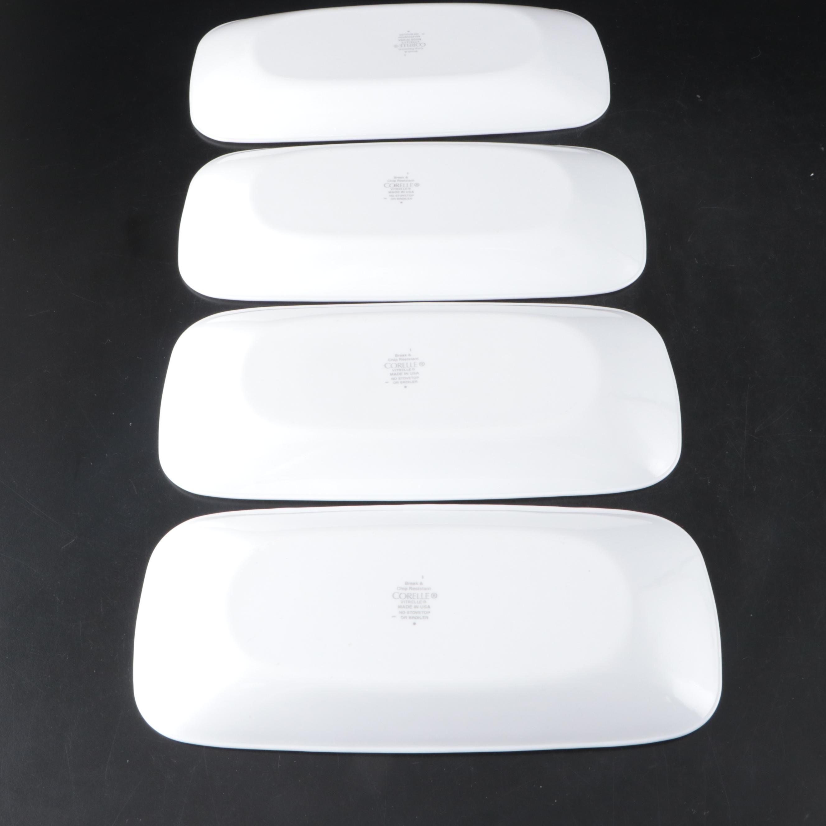 Corning Ware "Winter Frost White Corelle" Glass Dinnerware