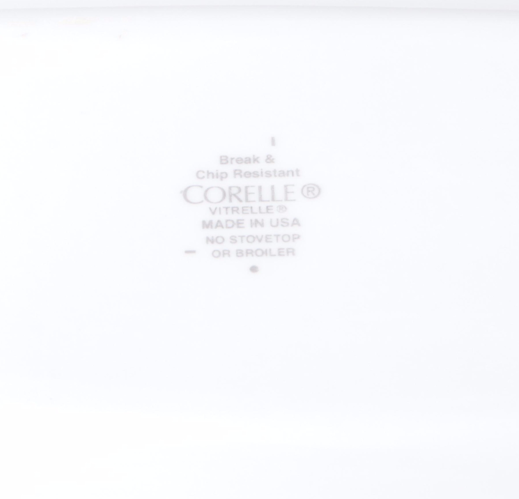 Corning Ware "Winter Frost White Corelle" Glass Dinnerware