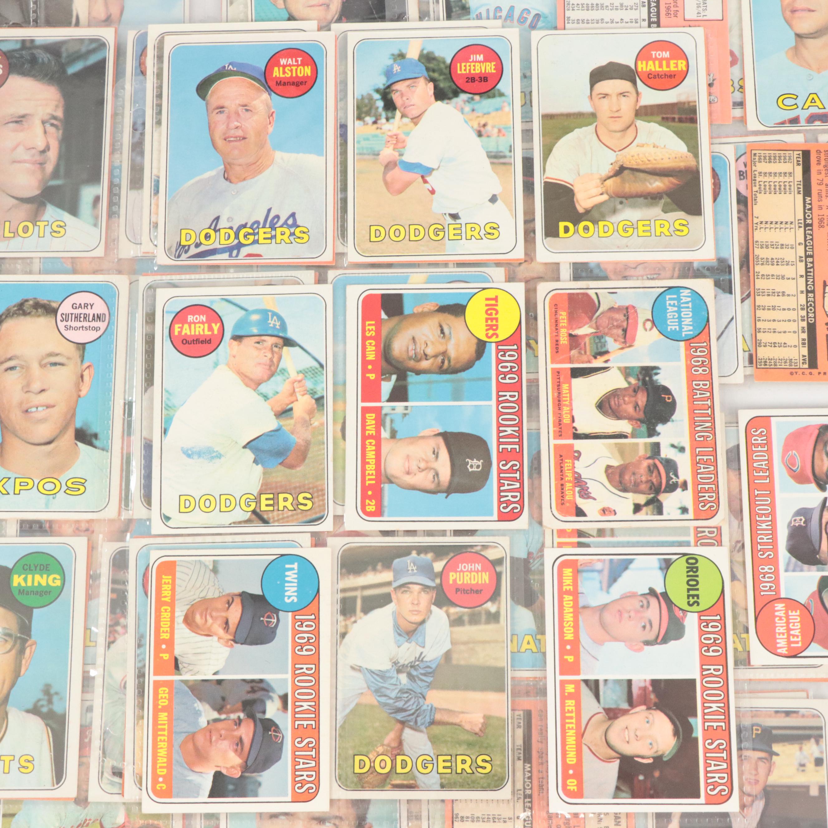 1969 Topps Baseball Cards Featuring Lou Piniella Rookie, Johnny Bench, and More