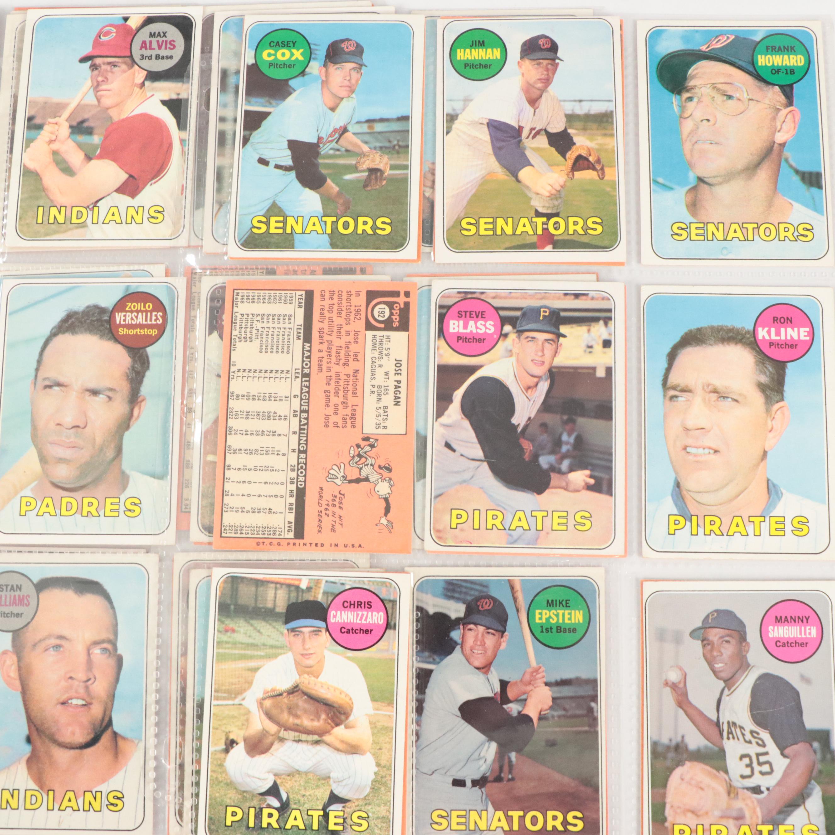 1969 Topps Baseball Cards Featuring Lou Piniella Rookie, Johnny Bench, and More