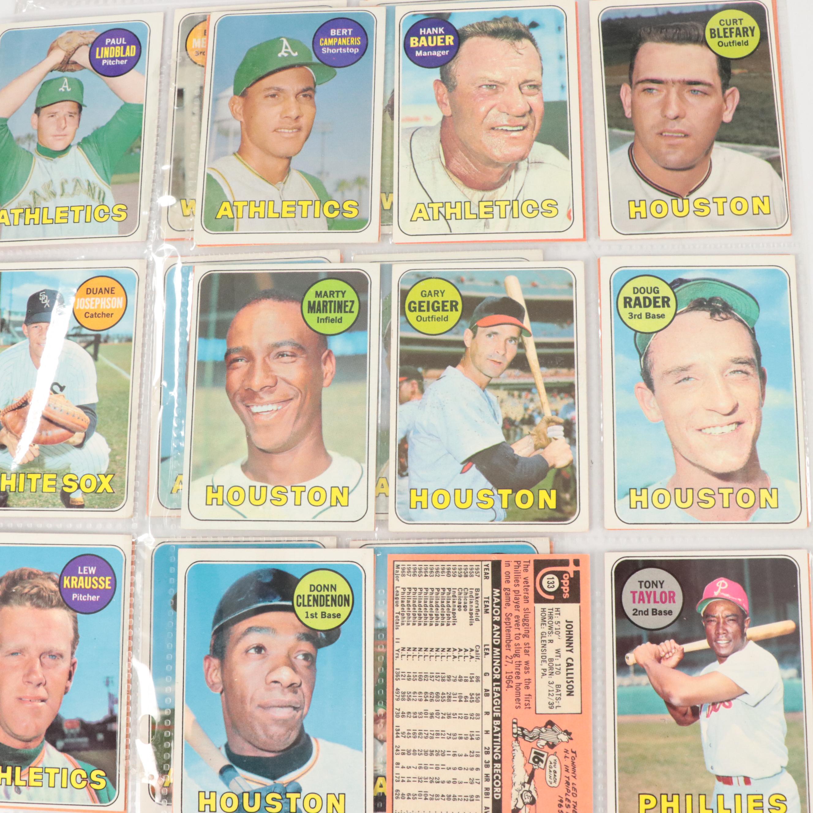 1969 Topps Baseball Cards Featuring Lou Piniella Rookie, Johnny Bench, and More