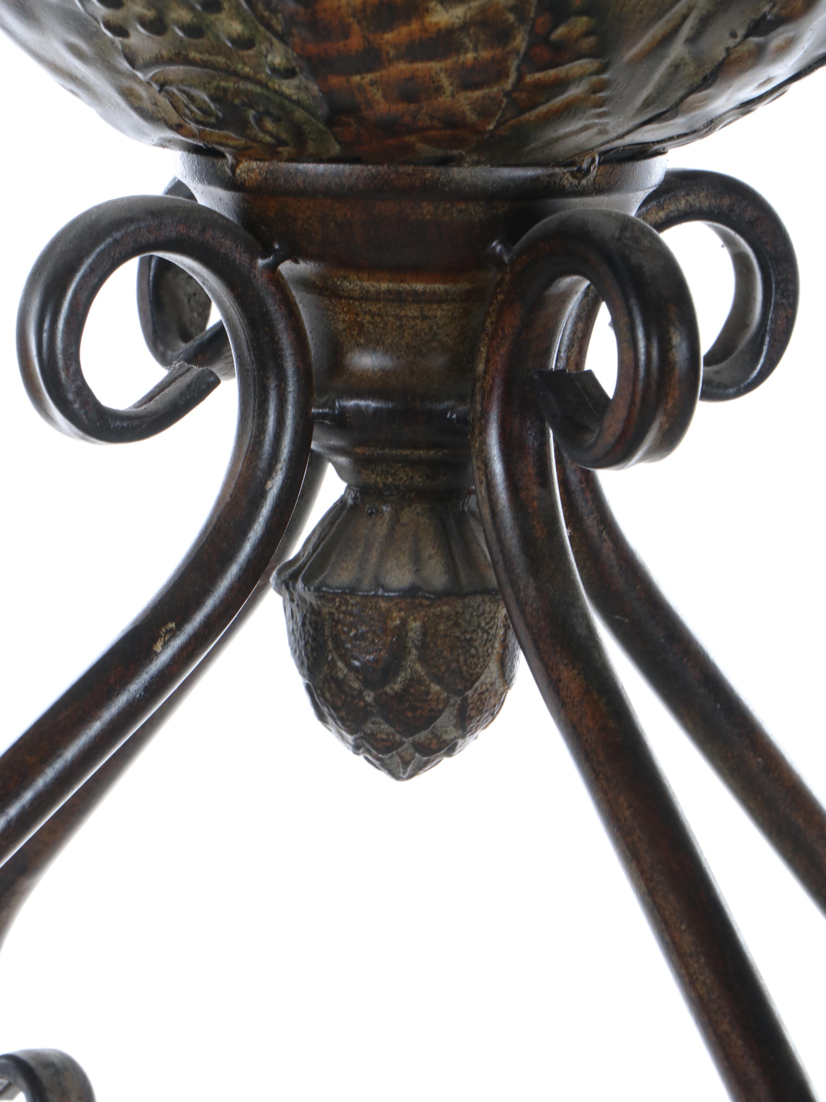 G. Wolff Green House Plant in Stand with Home Goods Candle Holder and Planters