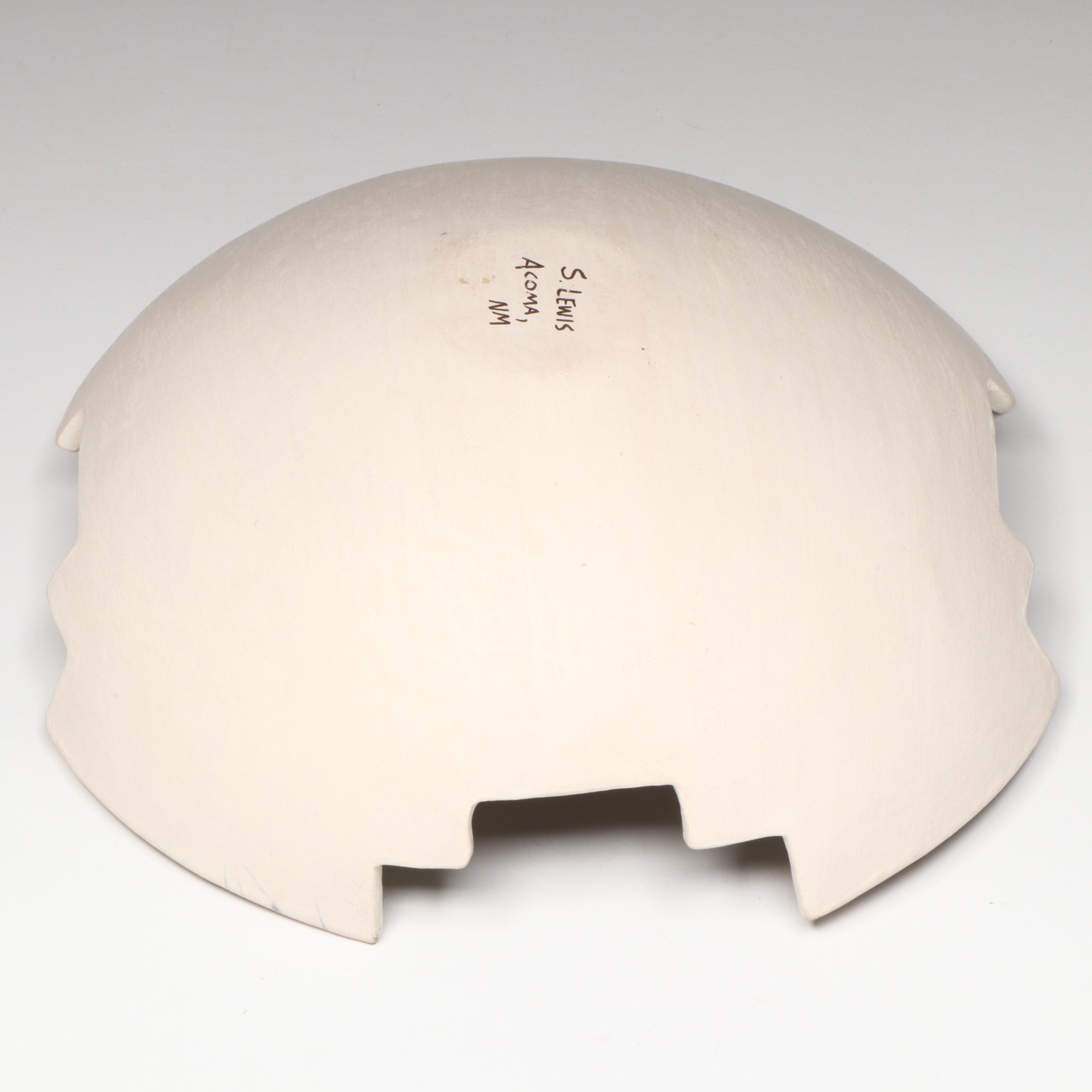 Sharon Lewis Acoma Pueblo Pottery Polychrome Bowl