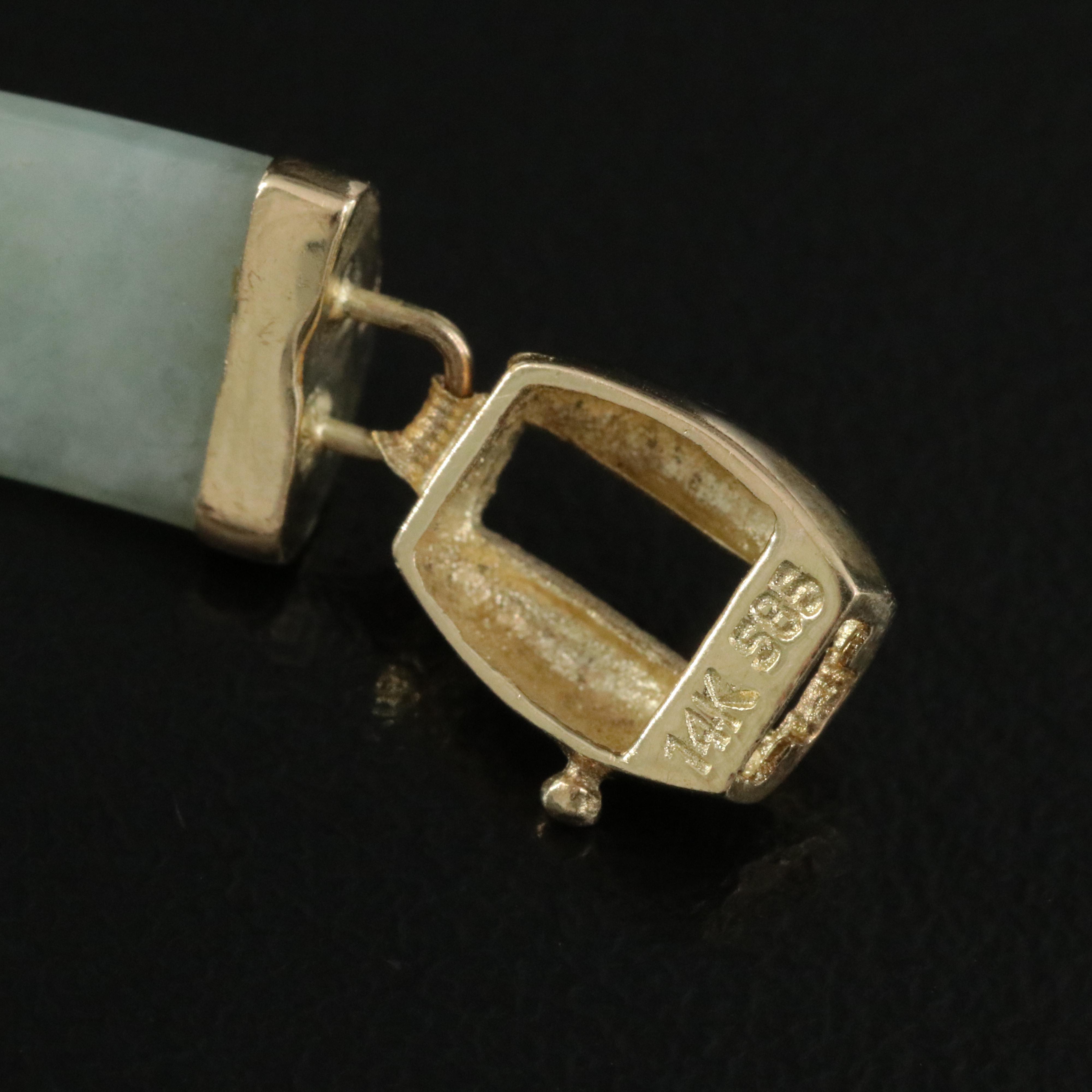 14K Jadeite and Black Onyx Bracelet