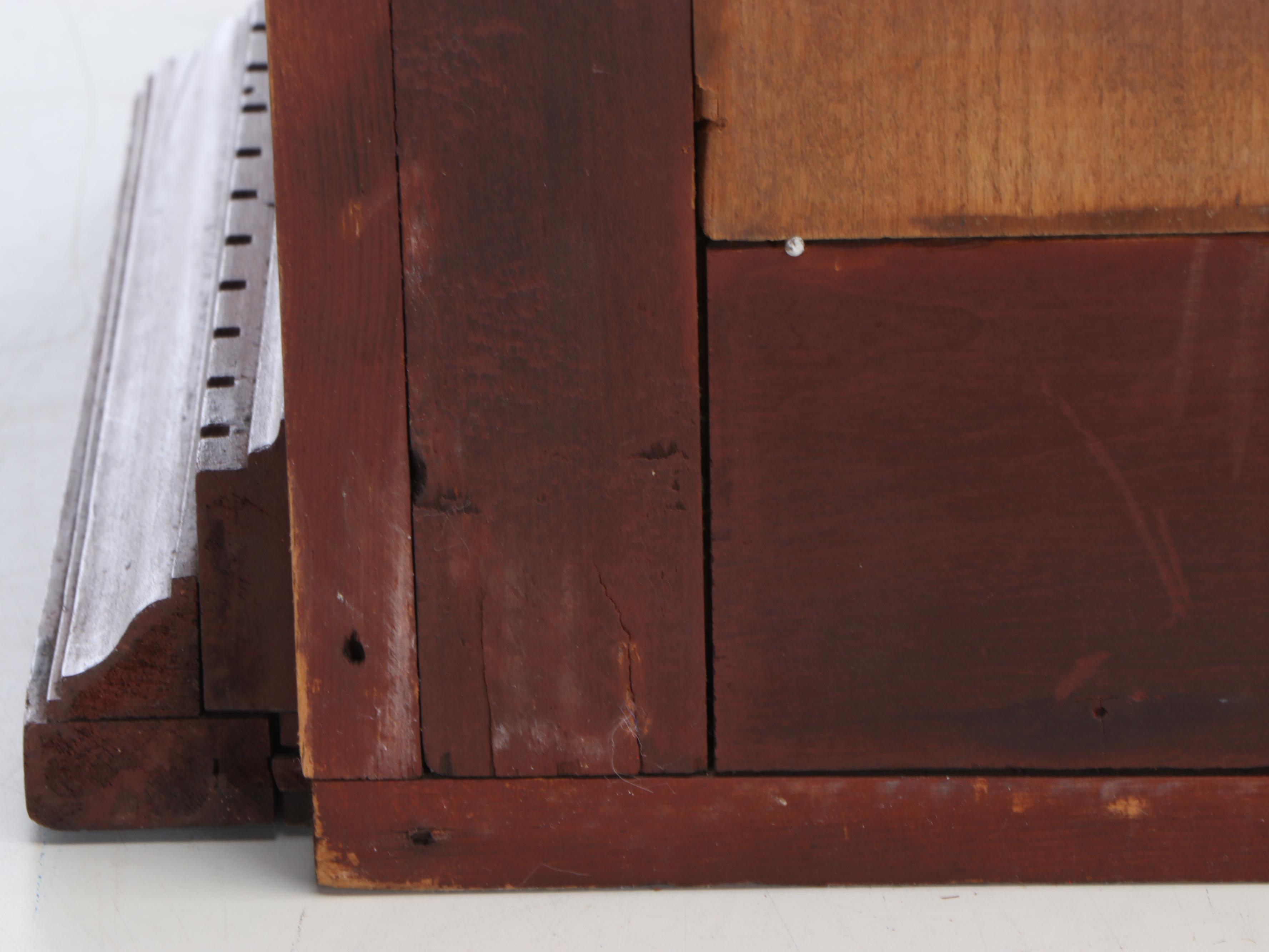 Carved Cherry Locking Display Cabinet, Early 20th Century