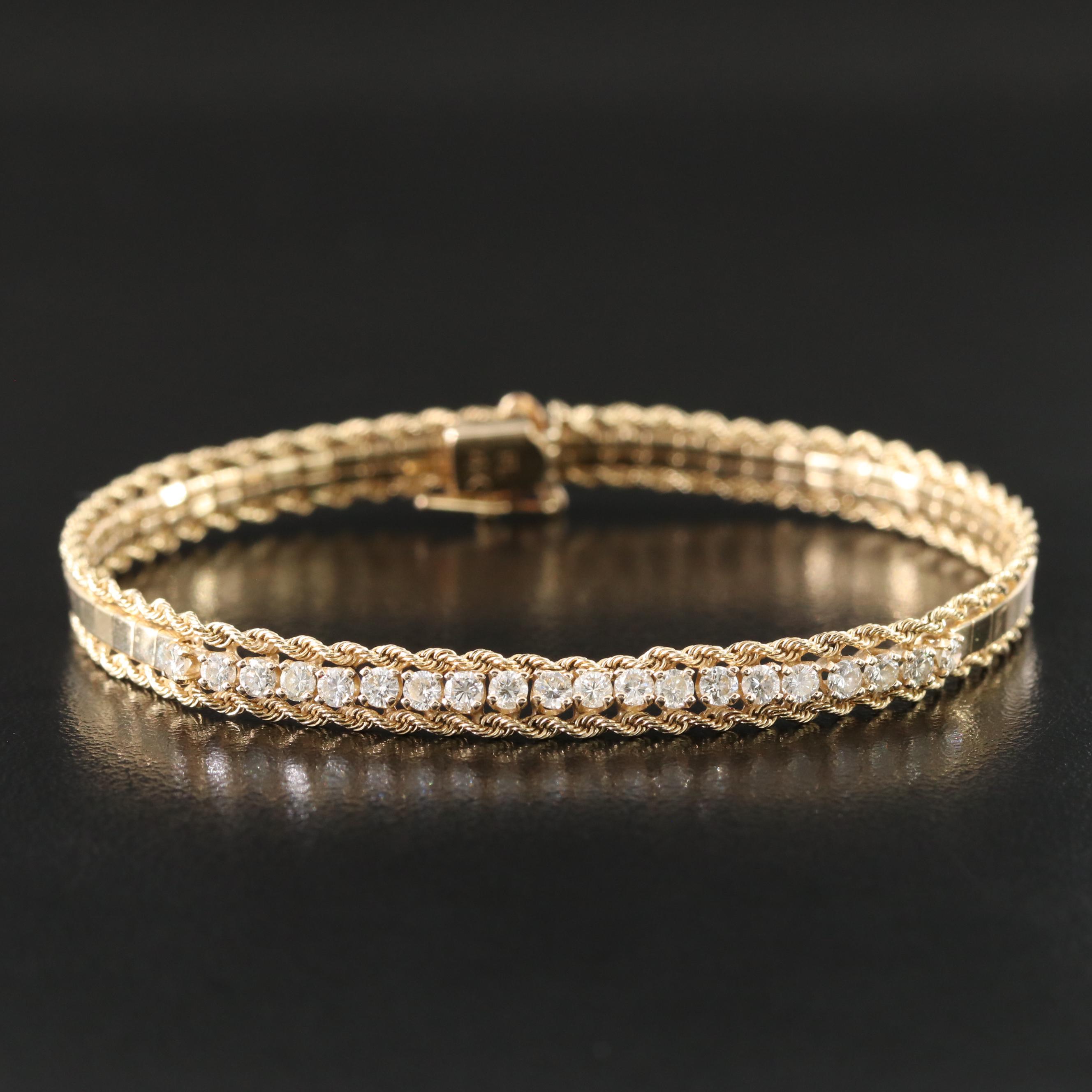 14K 1.00 CTW Diamond Bracelet
