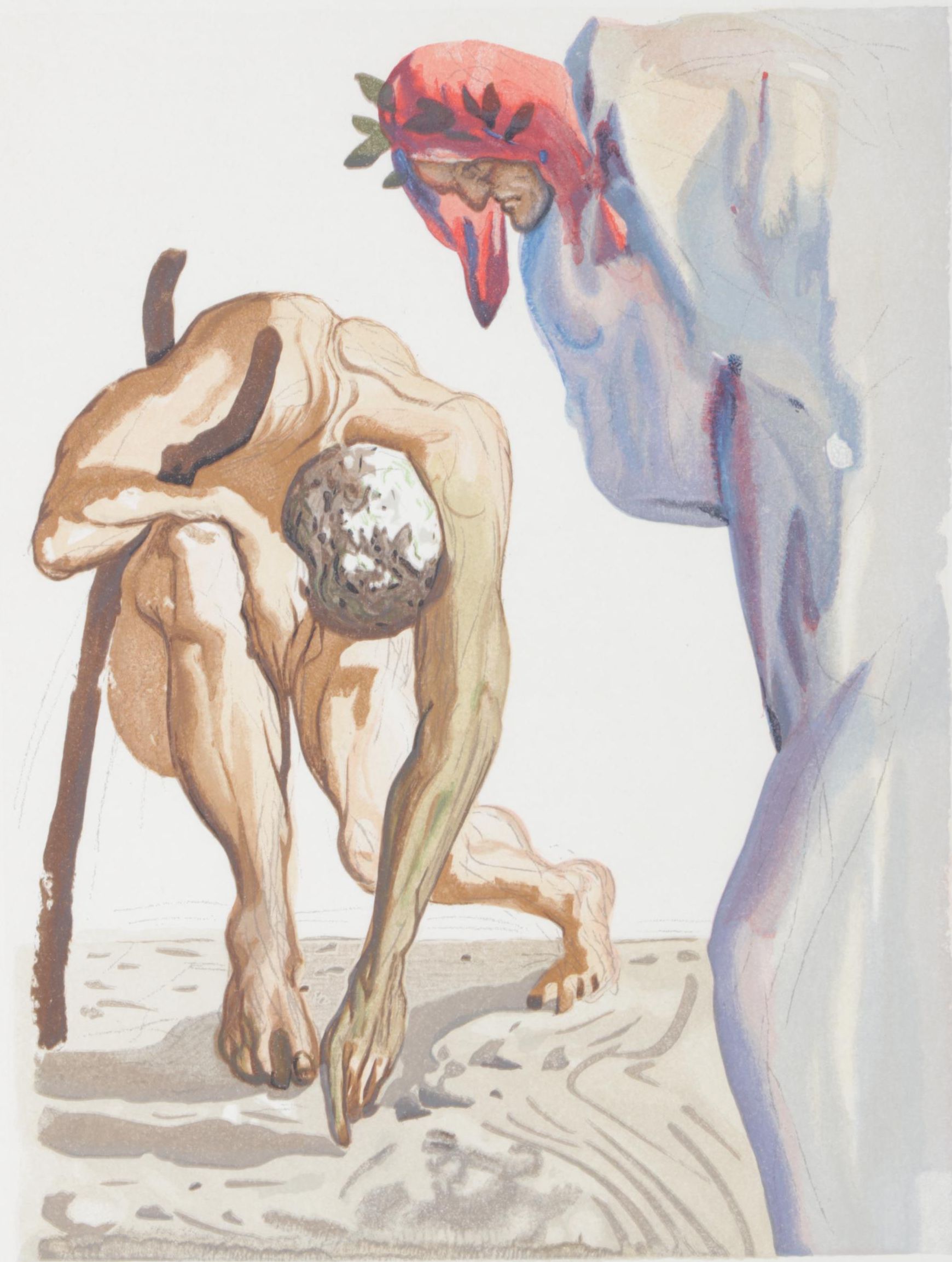 Salvador Dalí Wood Engraving "Les Princes de la Valle Fleurie"