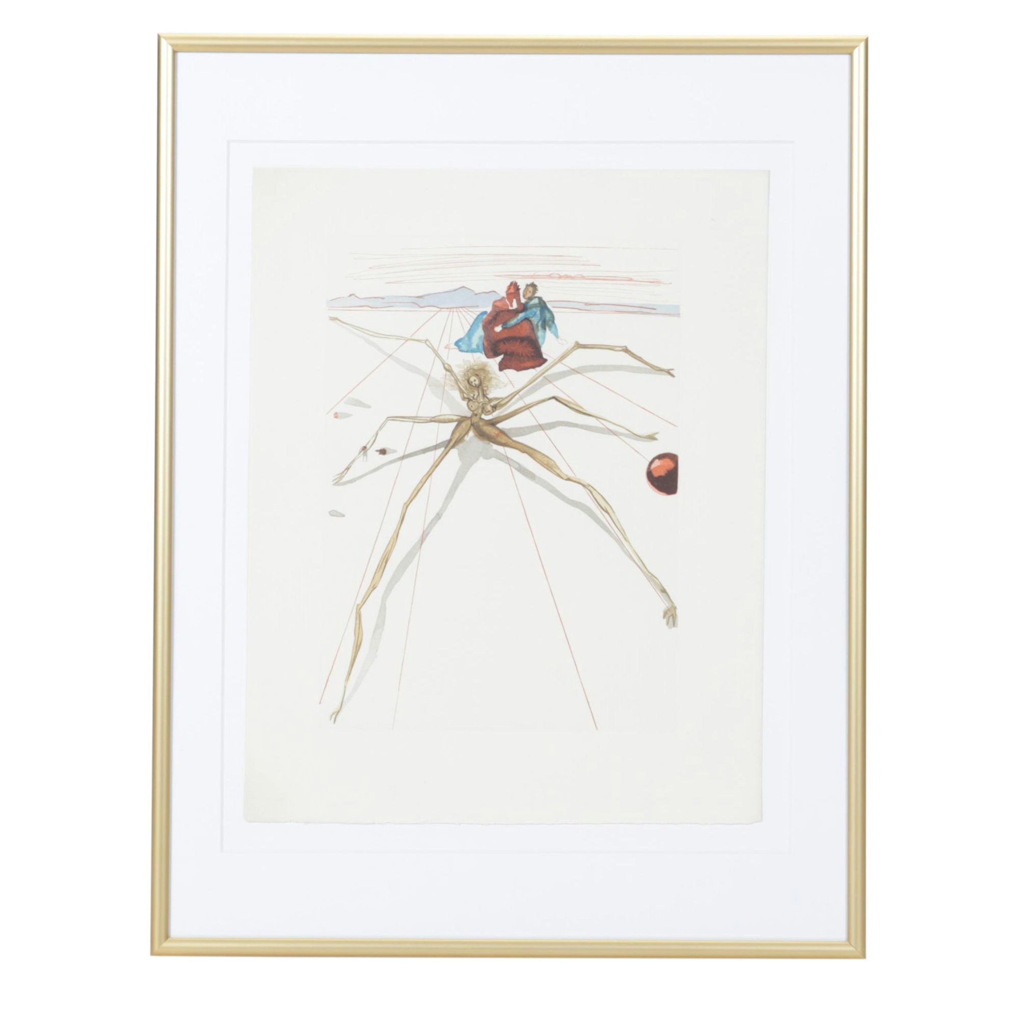 Salvador Dalí Wood Engraving "Arachne"