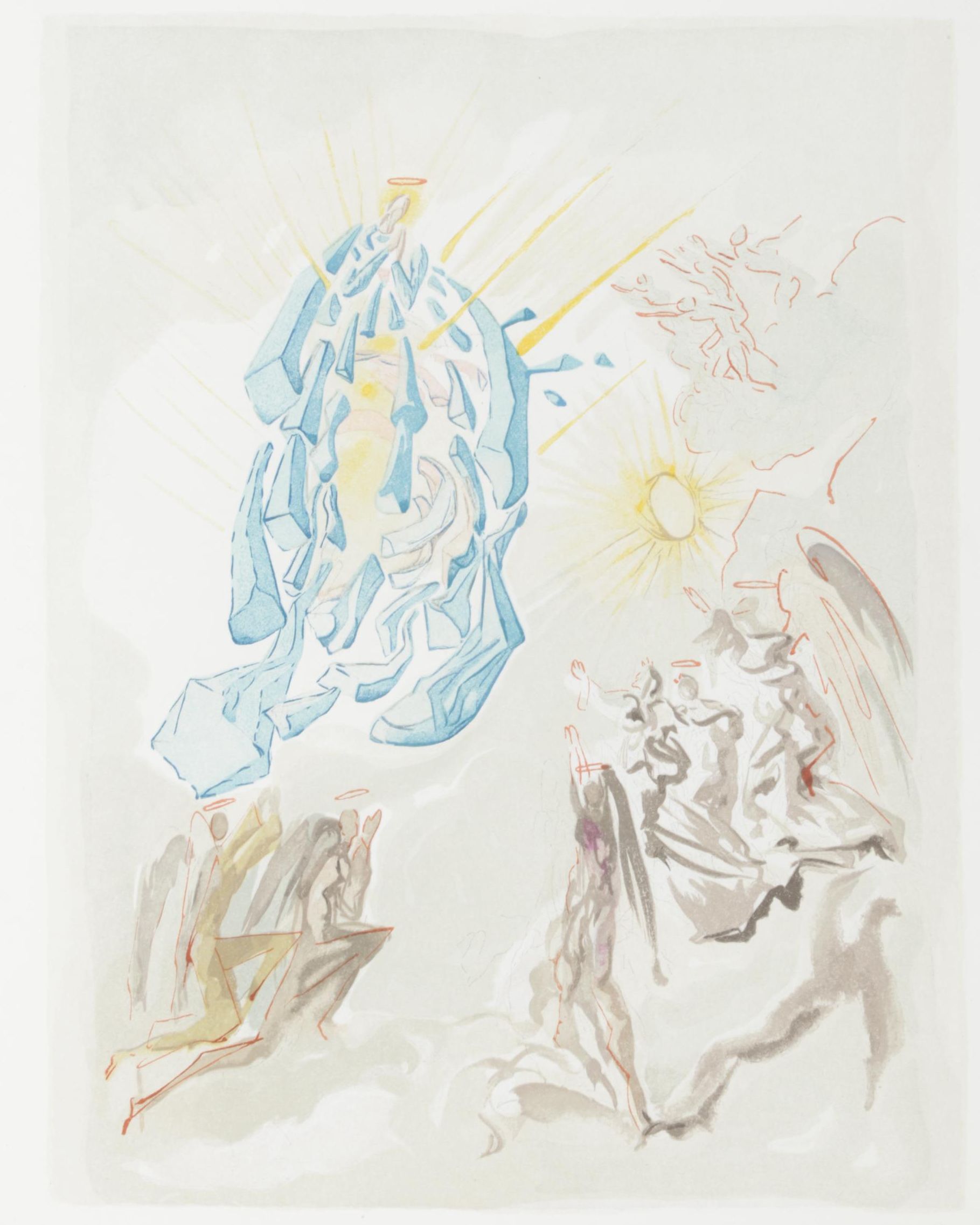 Salvador Dalí Wood Engraving "Dante Recovers His Sight"