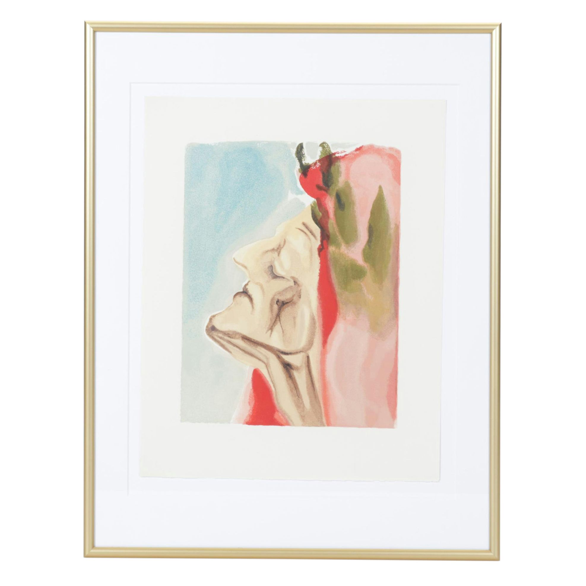 Salvador Dalí Wood Engraving "Le Doute de Dante"