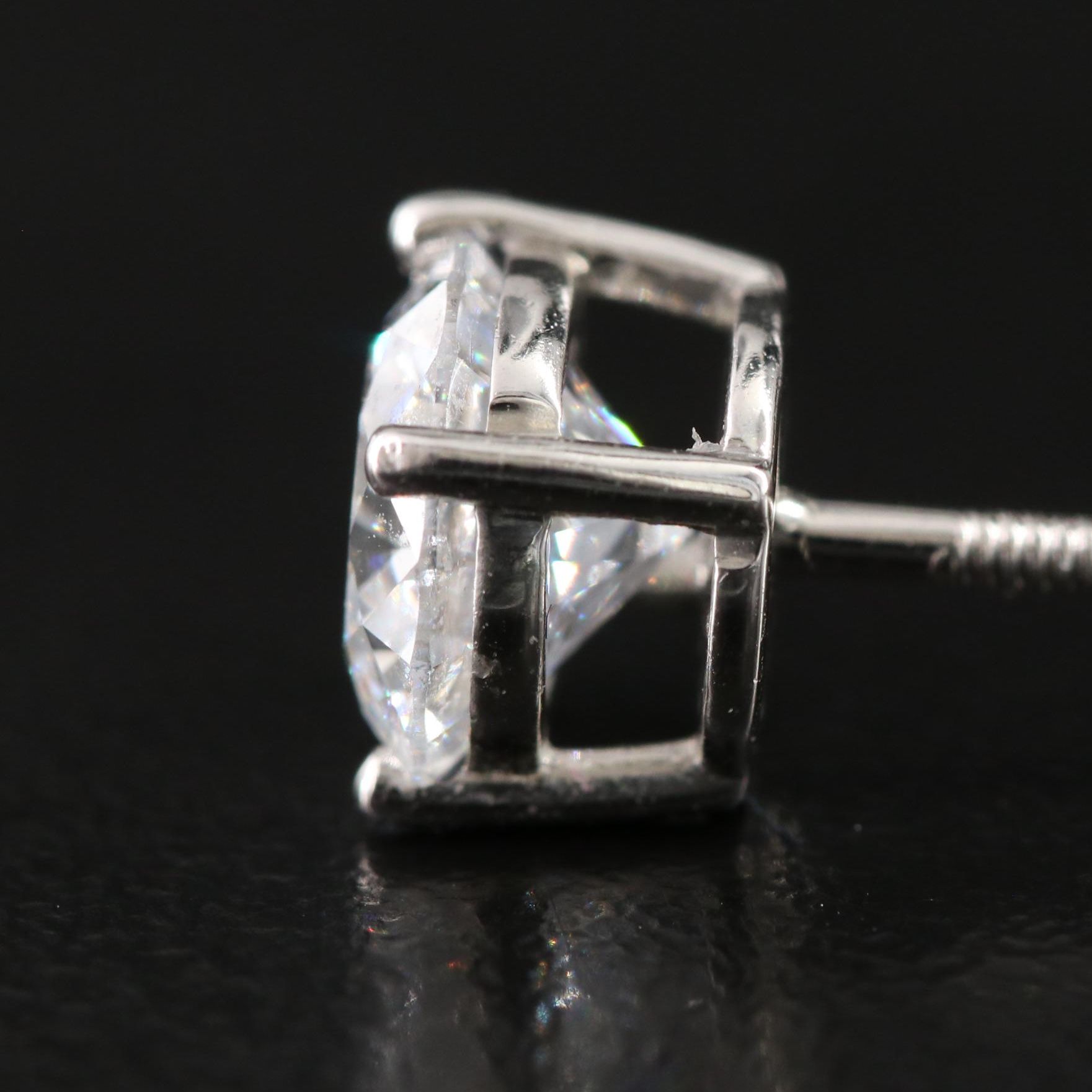 Platinum 2.72 CTW Lab Grown Diamond Stud Earrings with IGI Reports