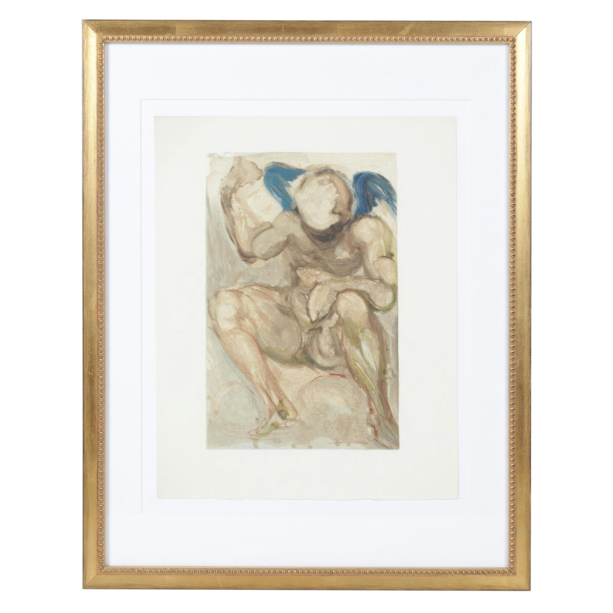 Salvador Dalí Wood Engraving "L'Angelo della Misericordia"