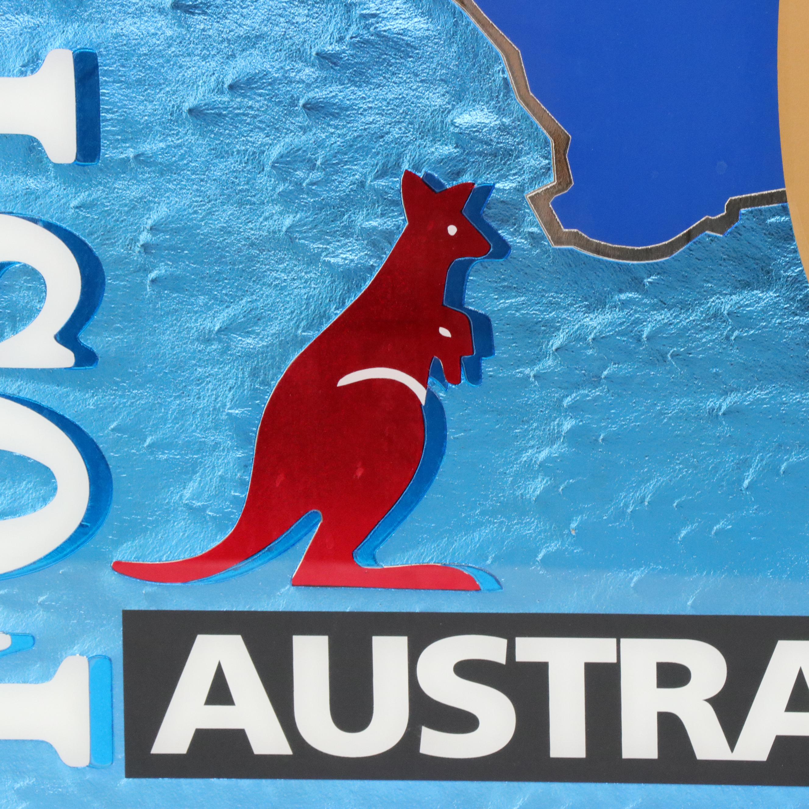 Foster's Beer Framed Foil Bar Sign, Late 20th / 21st Century