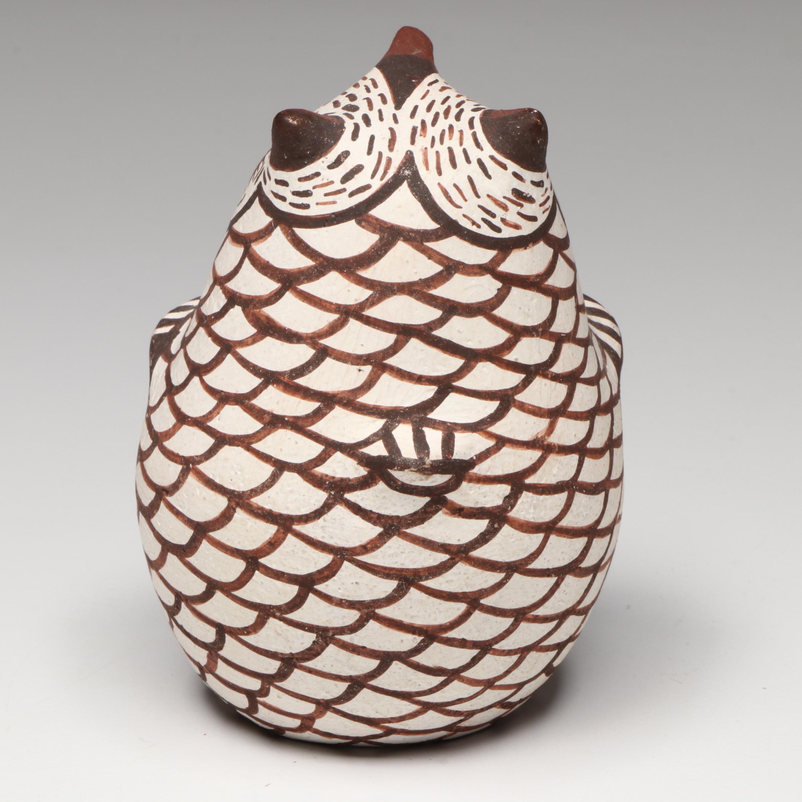Erma Kallestewa Zuni Pueblo Pottery Polychrome Owl