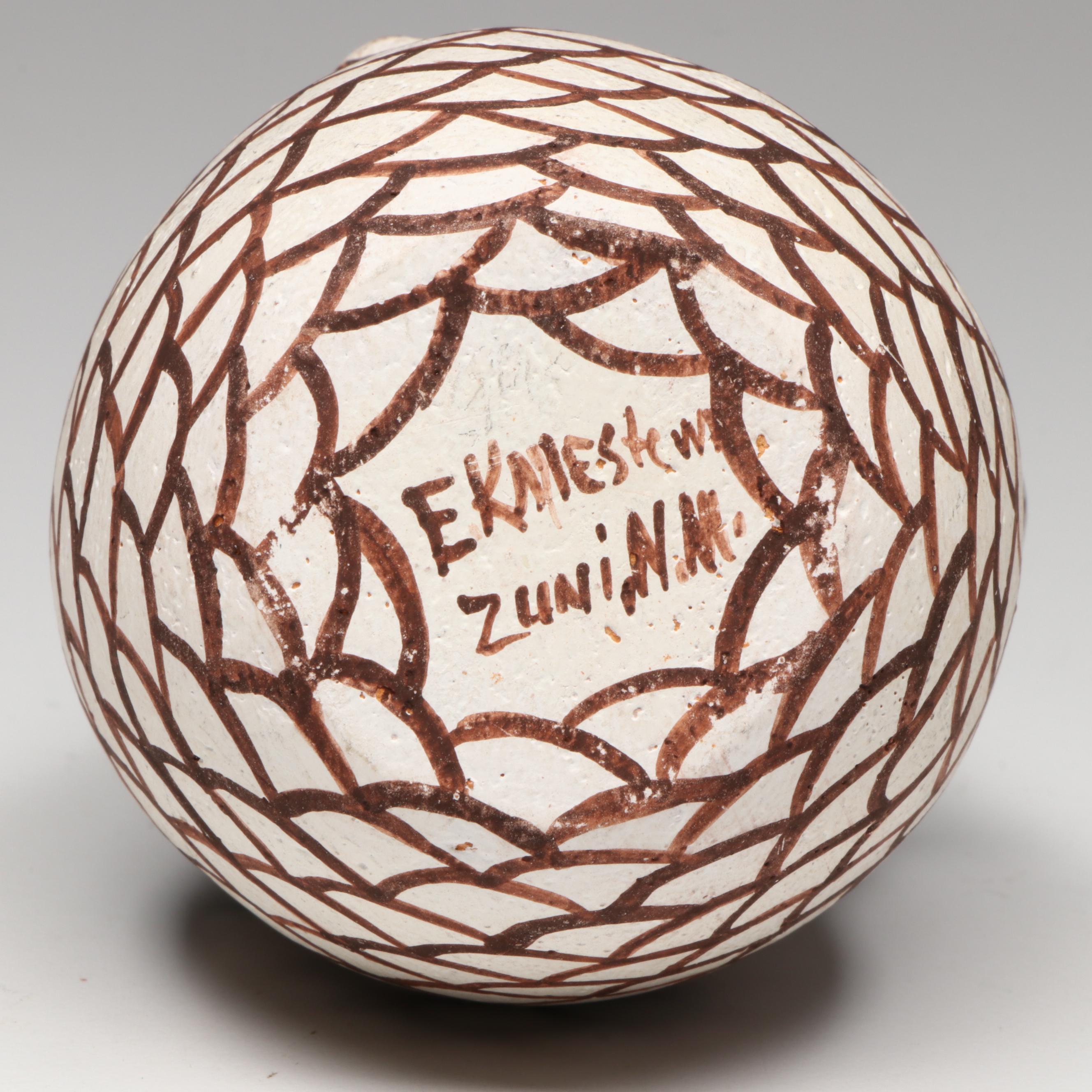 Erma Kallestewa Zuni Pueblo Pottery Polychrome Owl