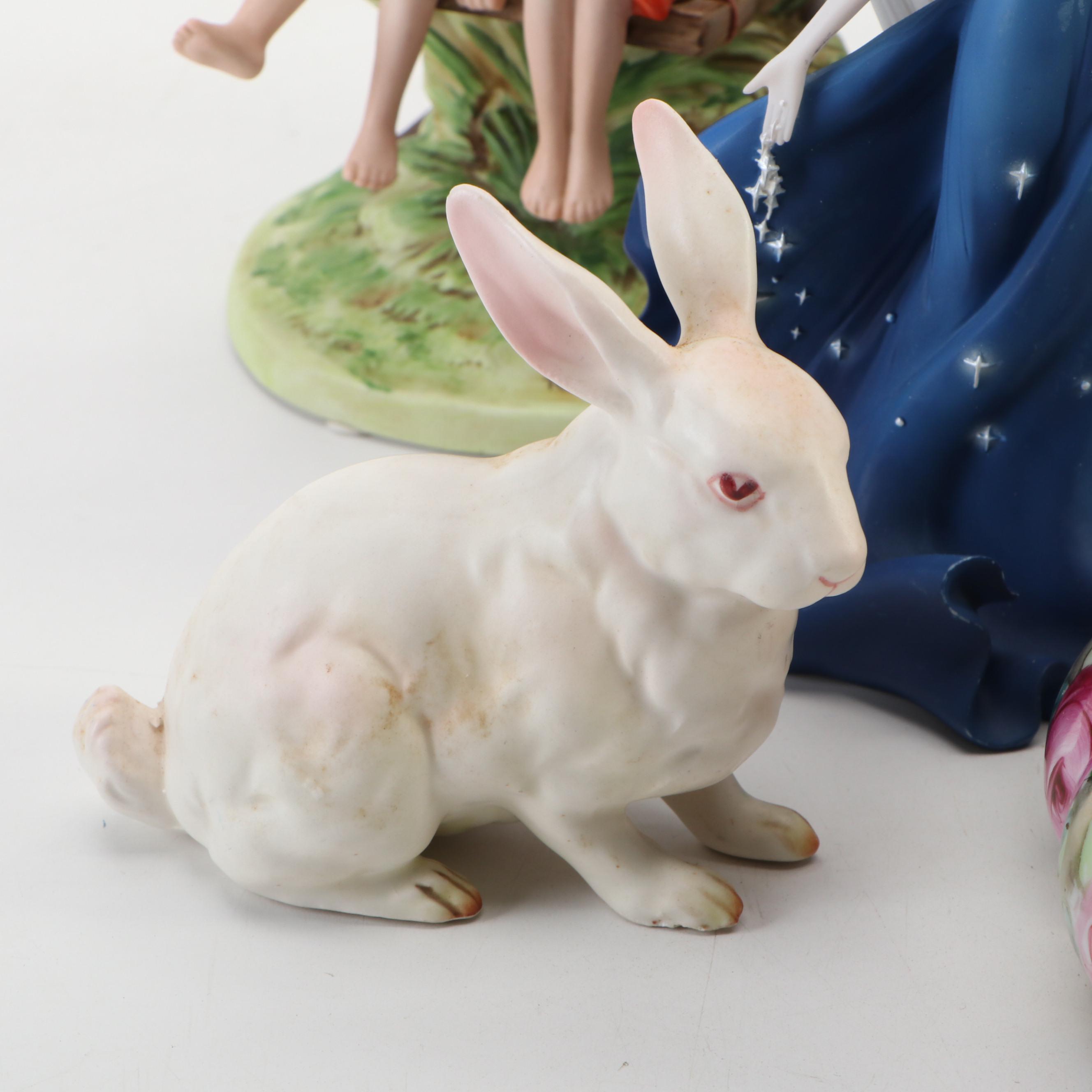 Norman Rockwell Museum "Summer Fun" Ceramic Figurine with Others