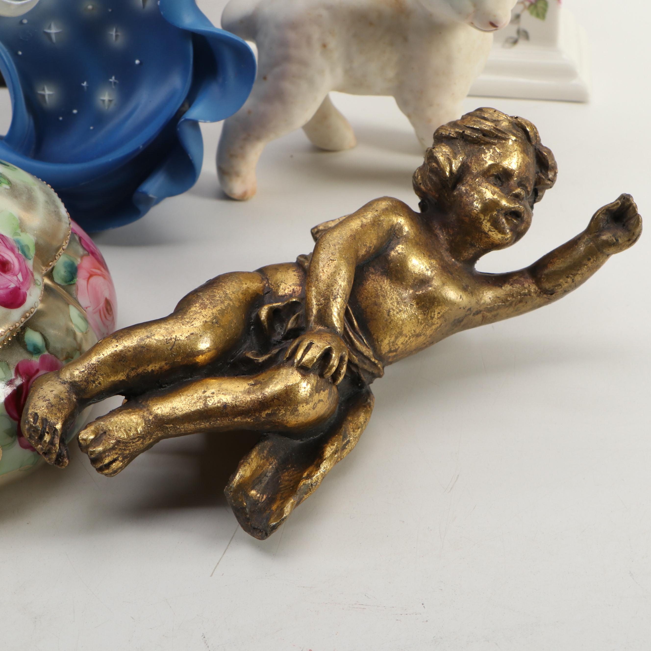 Norman Rockwell Museum "Summer Fun" Ceramic Figurine with Others