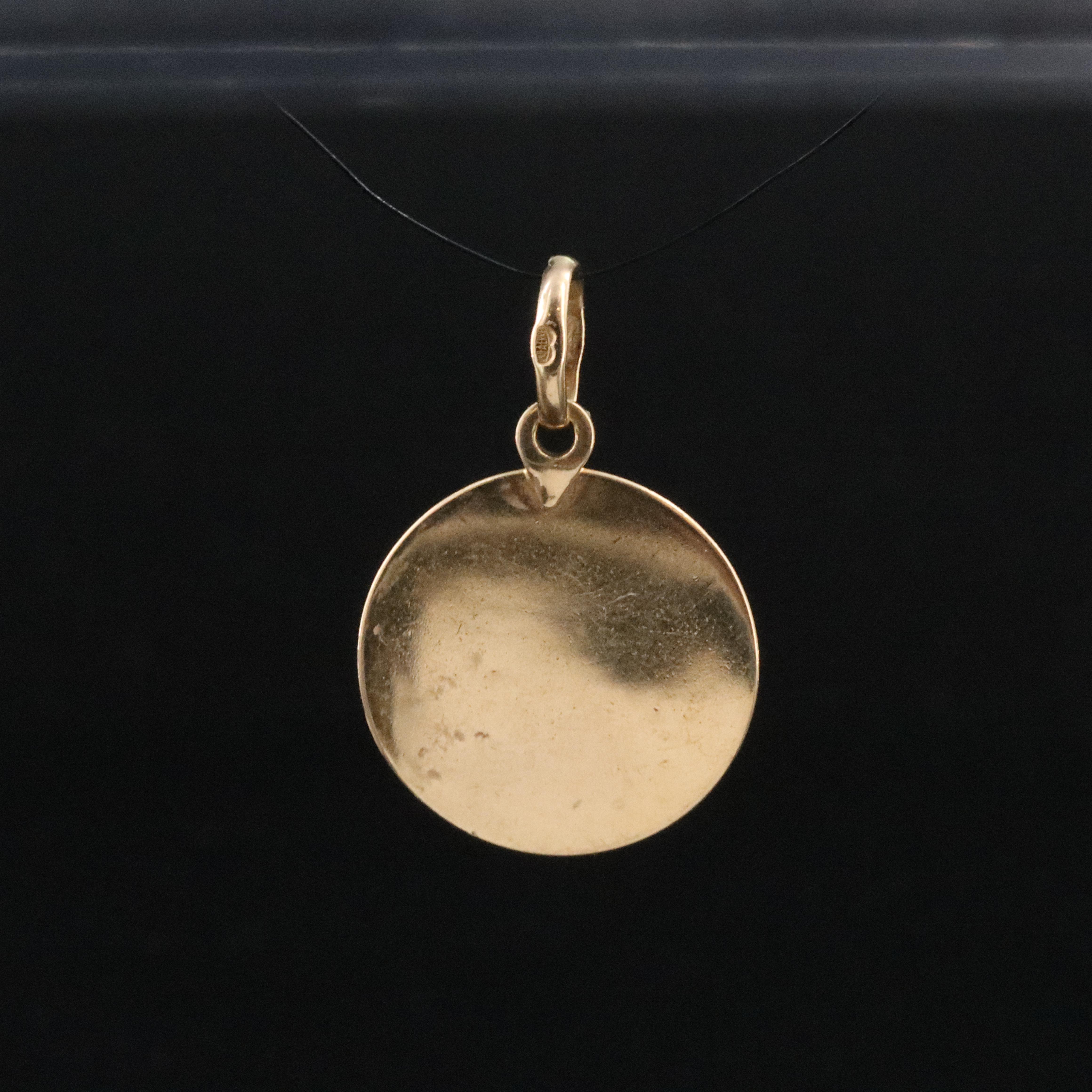 Italian Uno A Erre 18K Aries Ram Head Pendant