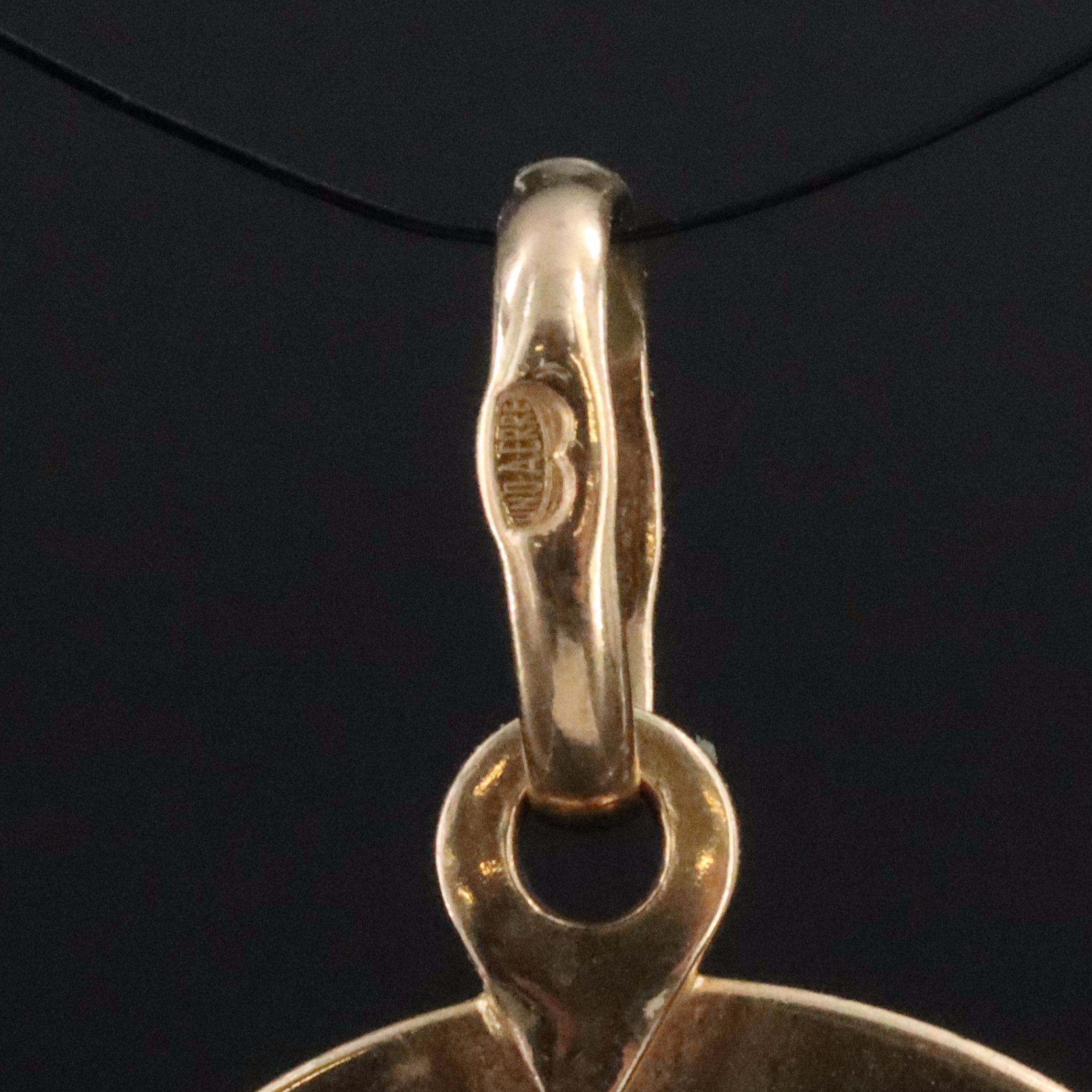 Italian Uno A Erre 18K Aries Ram Head Pendant