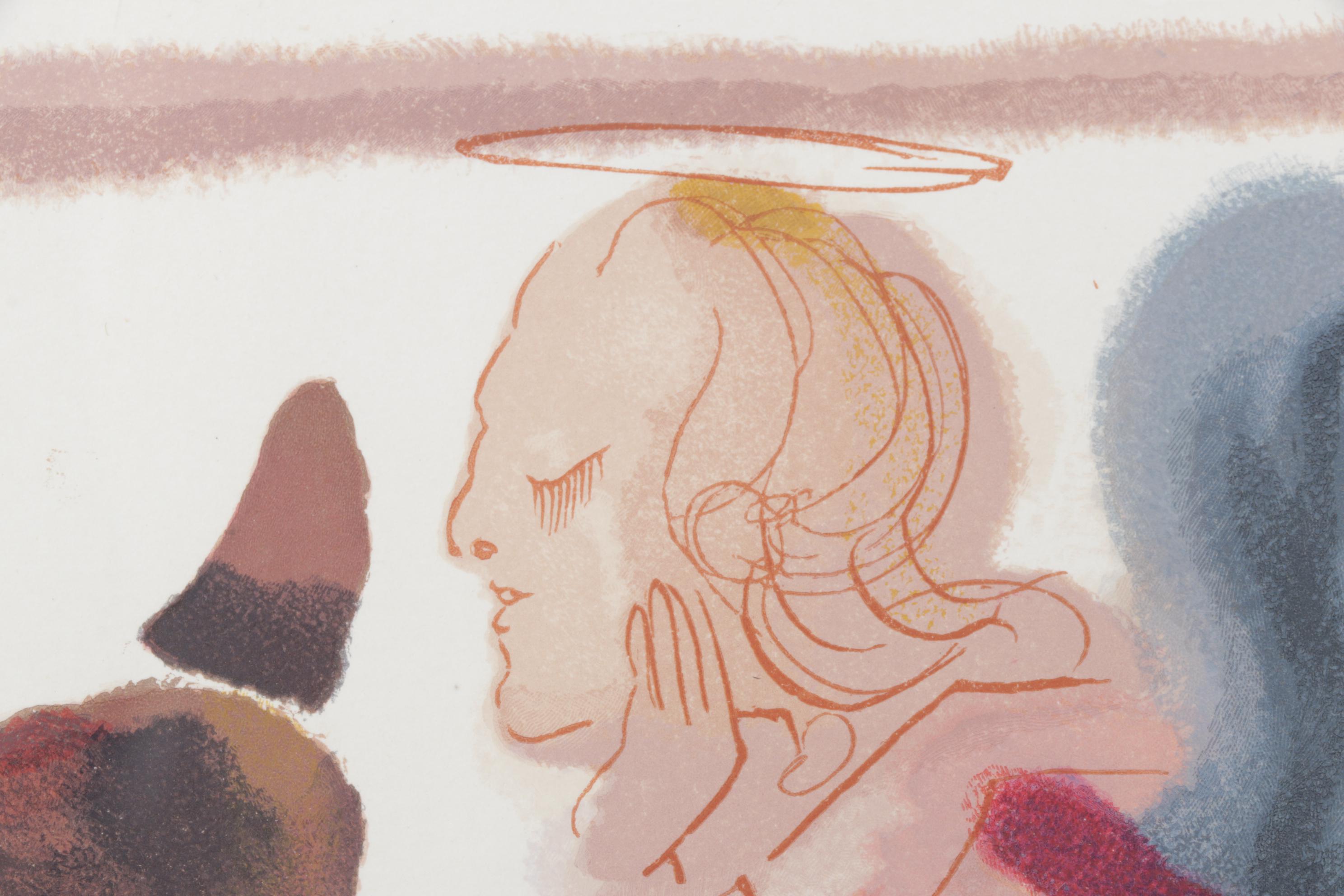 Salvador Dalí Wood Engraving "Le Ciel de Mercure"