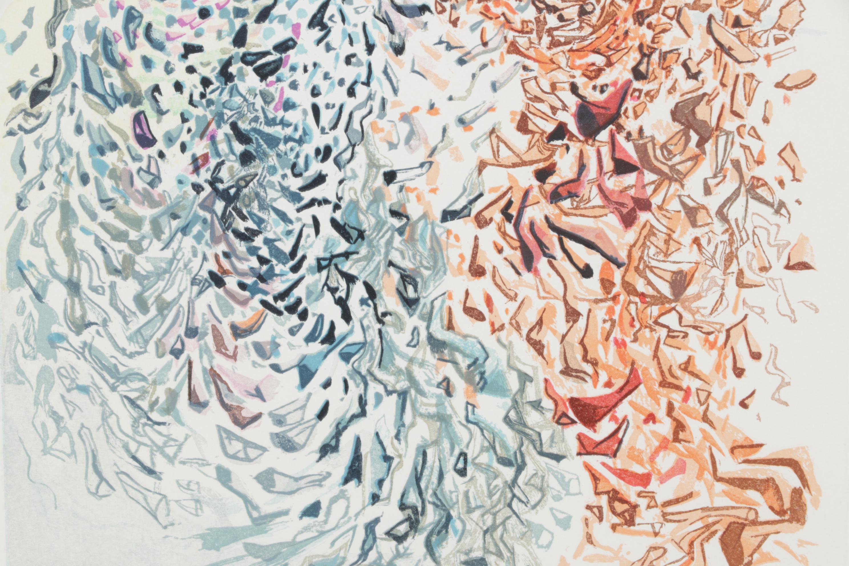 Salvador Dalí Wood Engraving "The Opposition"