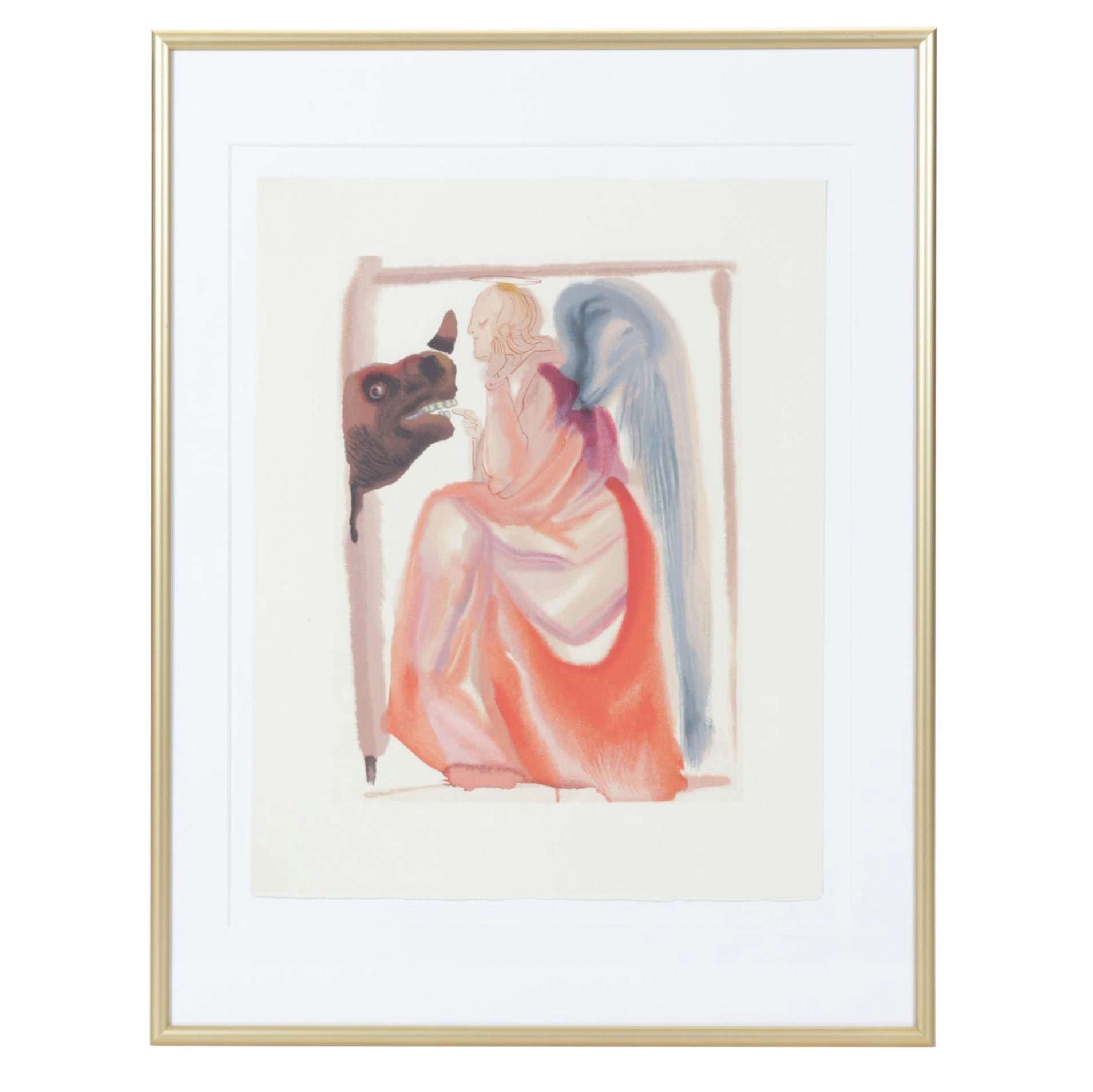 Salvador Dalí Wood Engraving "Le Ciel de Mercure"