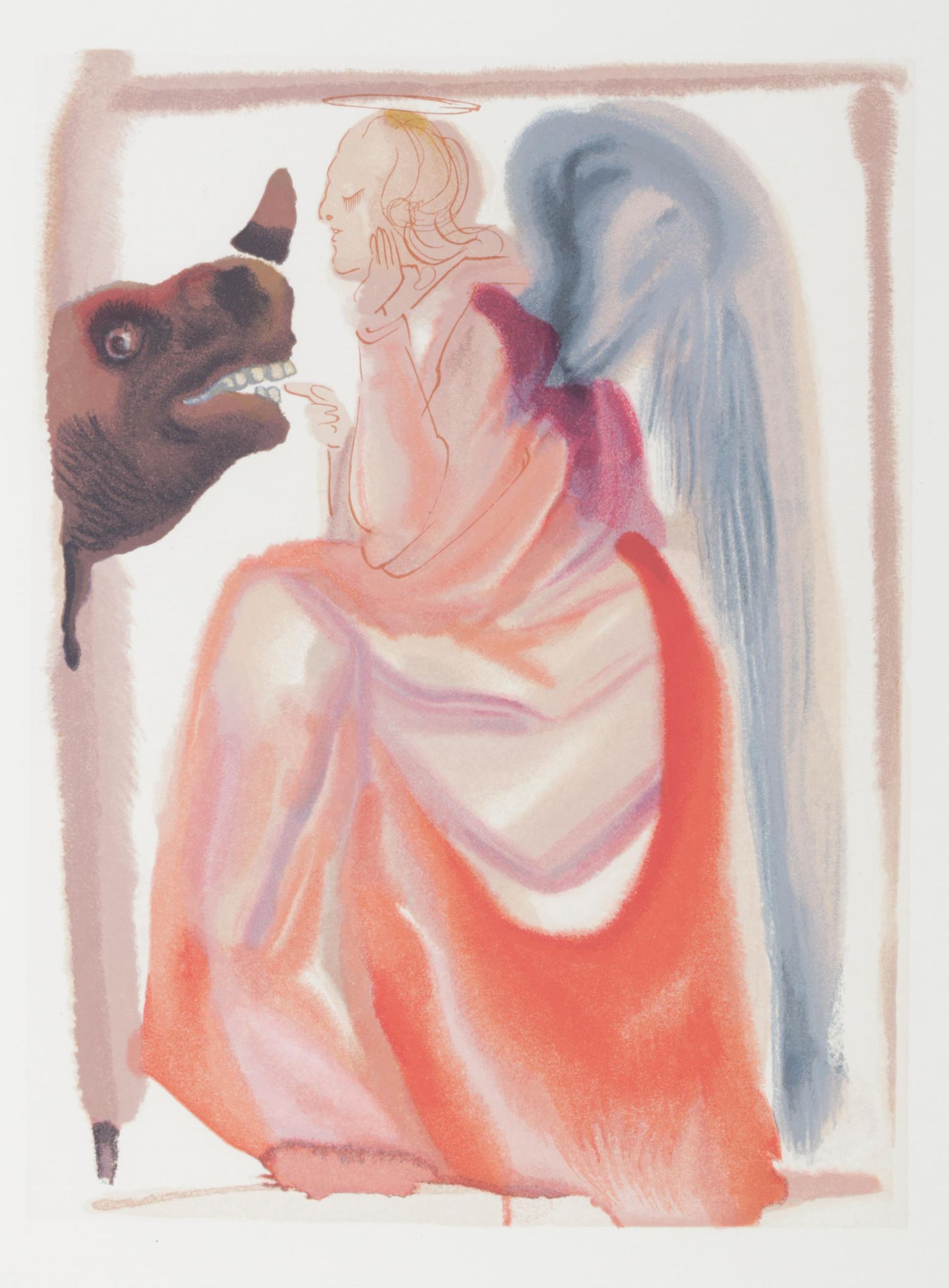 Salvador Dalí Wood Engraving "Le Ciel de Mercure"