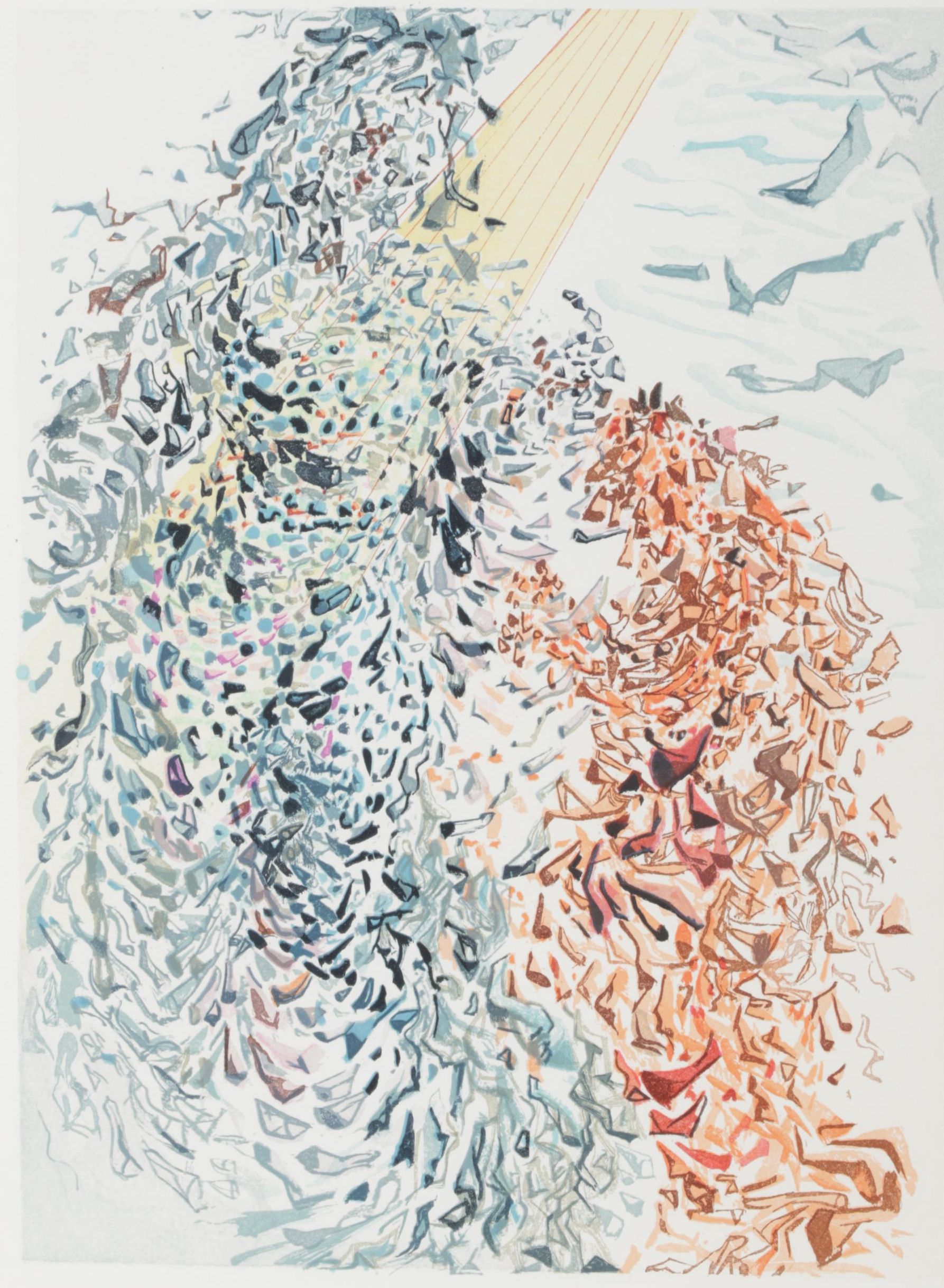 Salvador Dalí Wood Engraving "The Opposition"