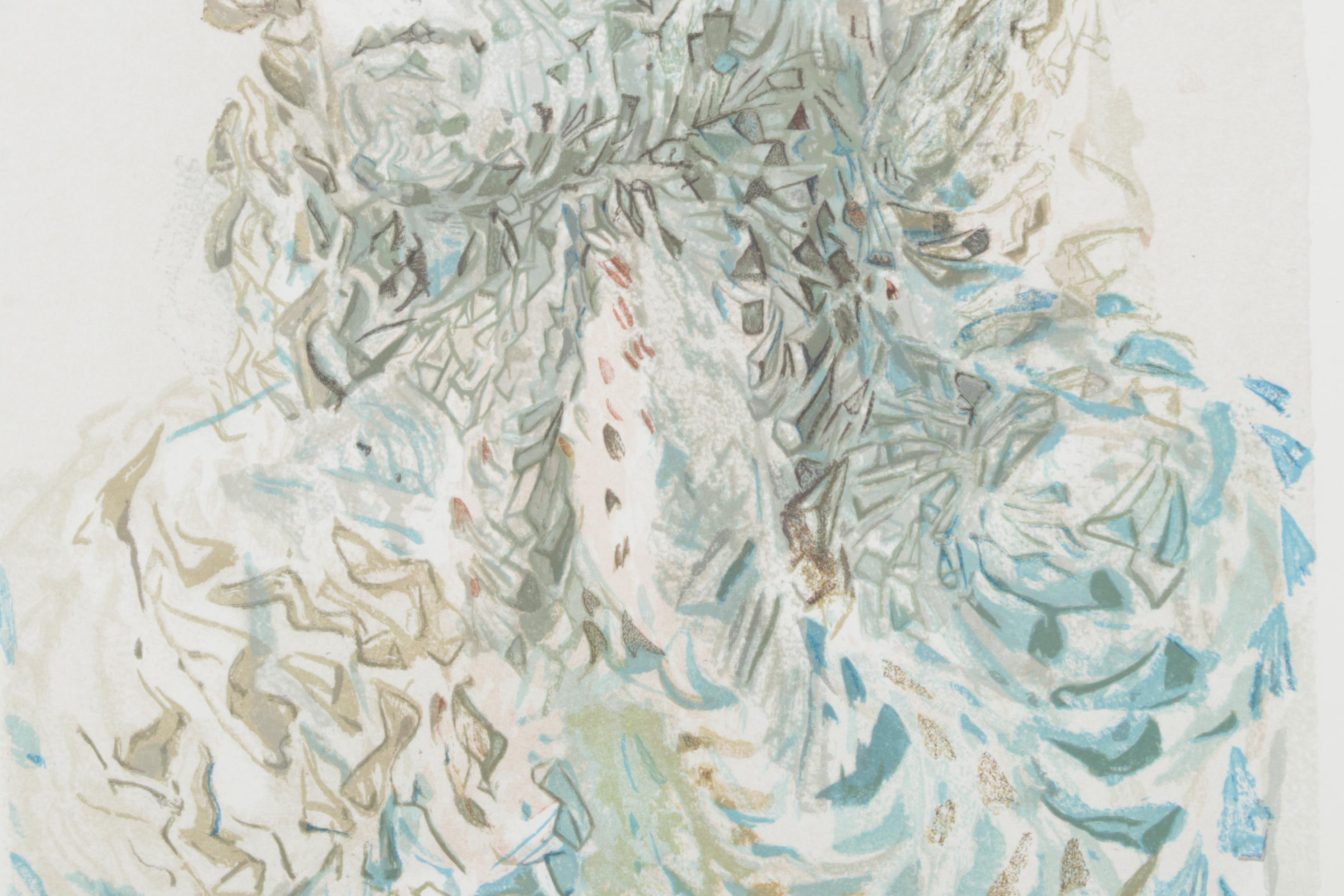 Salvador Dalí Wood Engraving "La Prescience Divine"