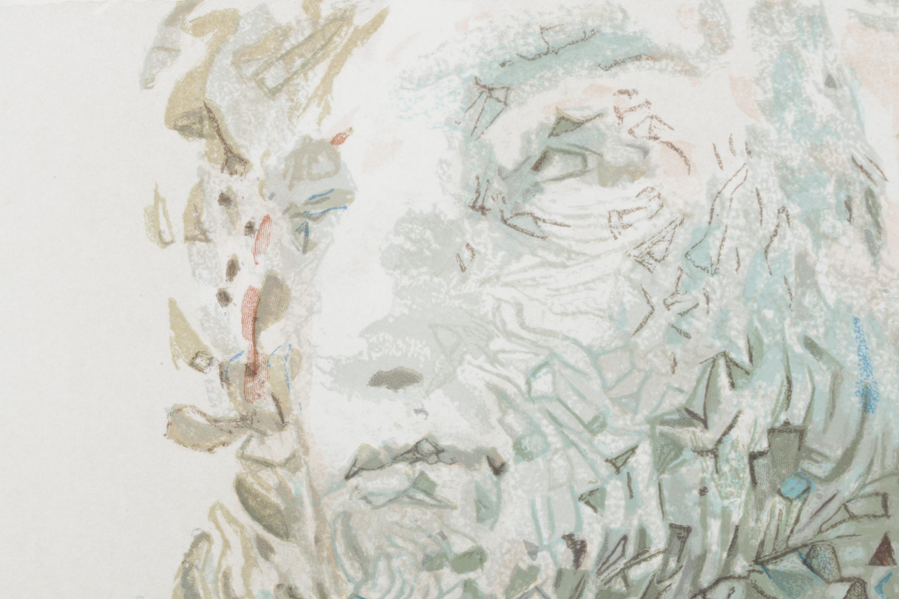 Salvador Dalí Wood Engraving "La Prescience Divine"