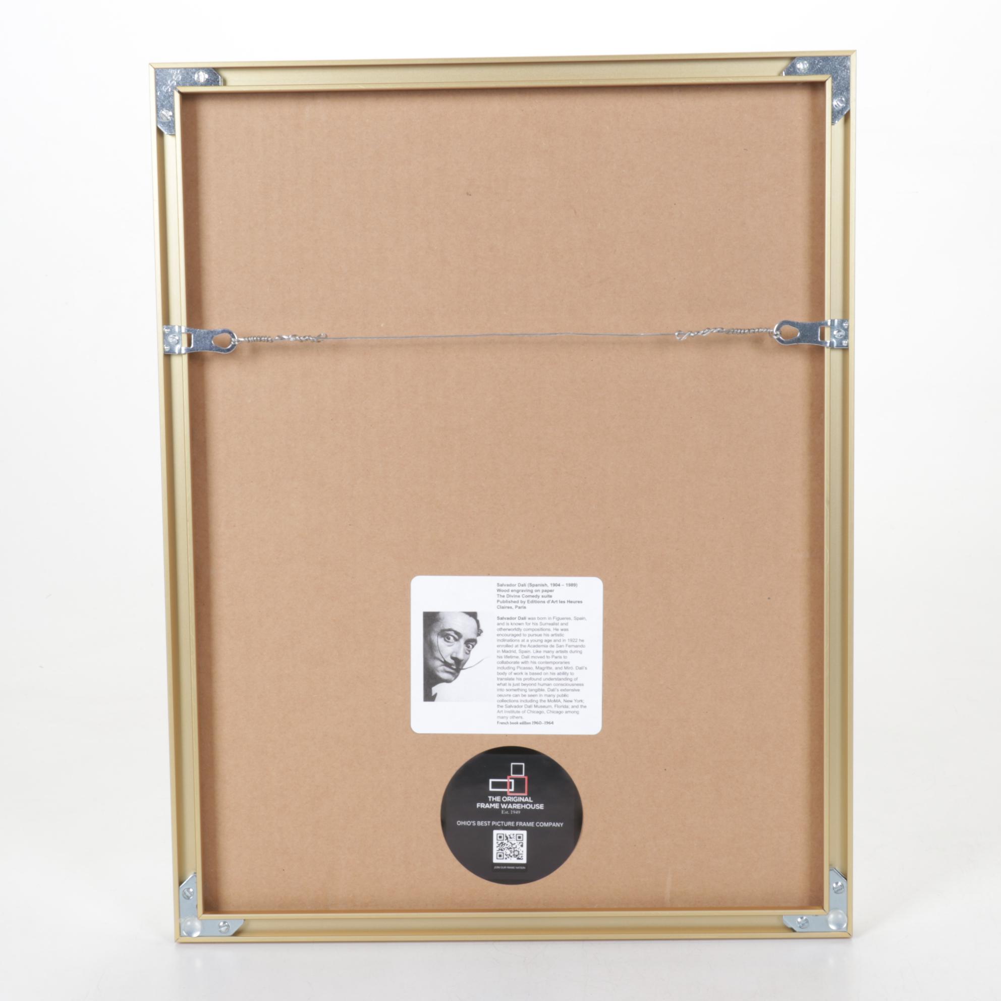 Salvador Dalí Wood Engraving "La Prescience Divine"