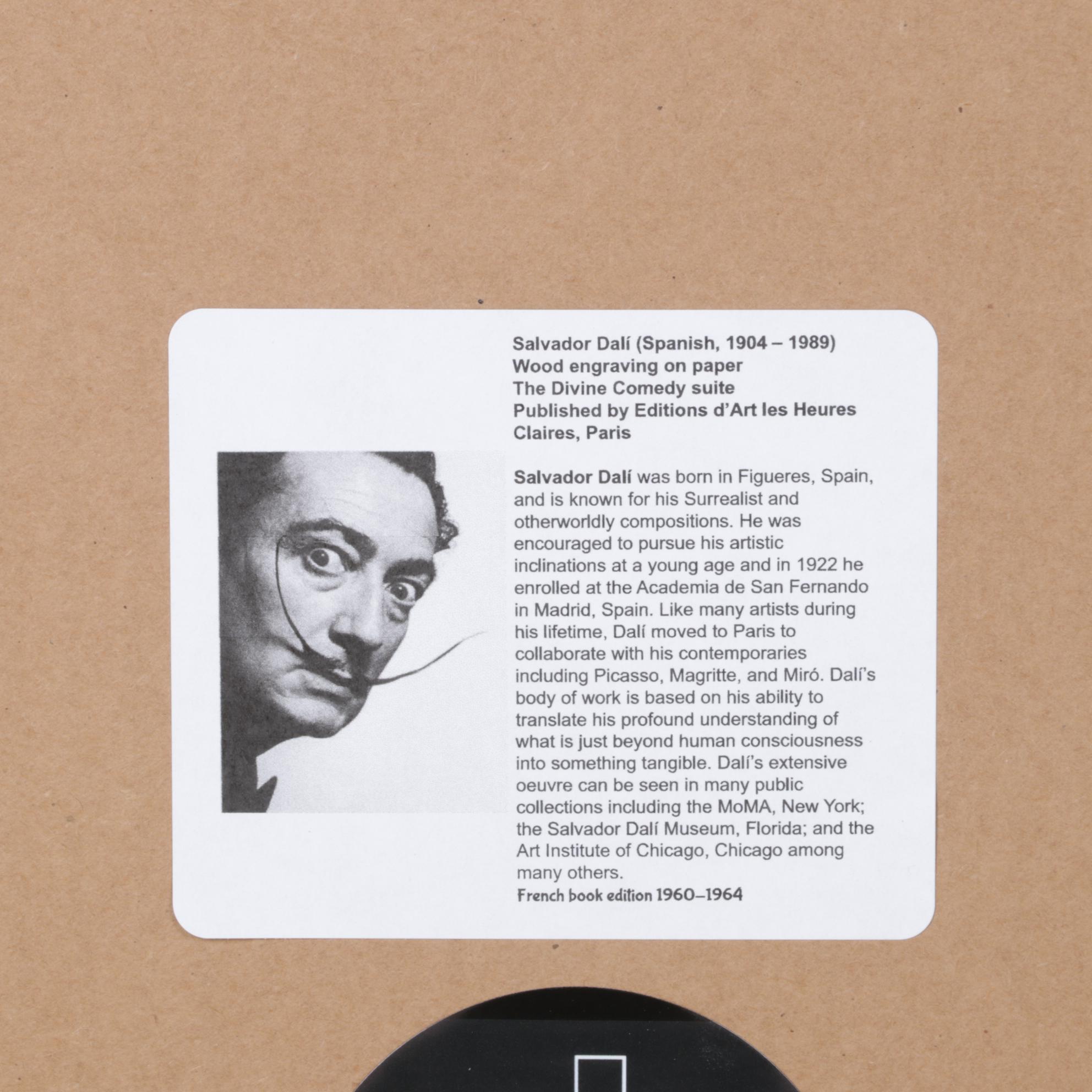 Salvador Dalí Wood Engraving "La Prescience Divine"