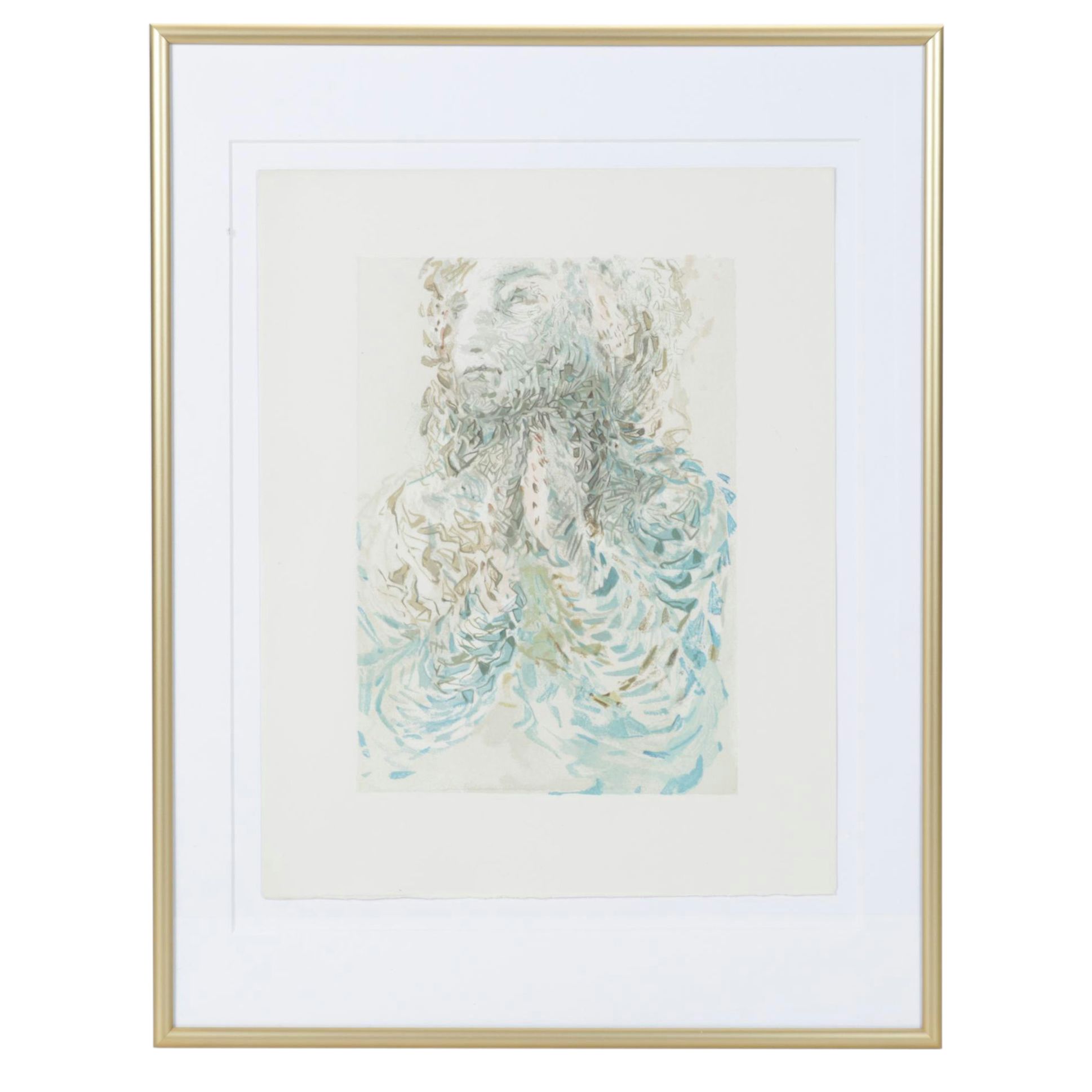 Salvador Dalí Wood Engraving "La Prescience Divine"