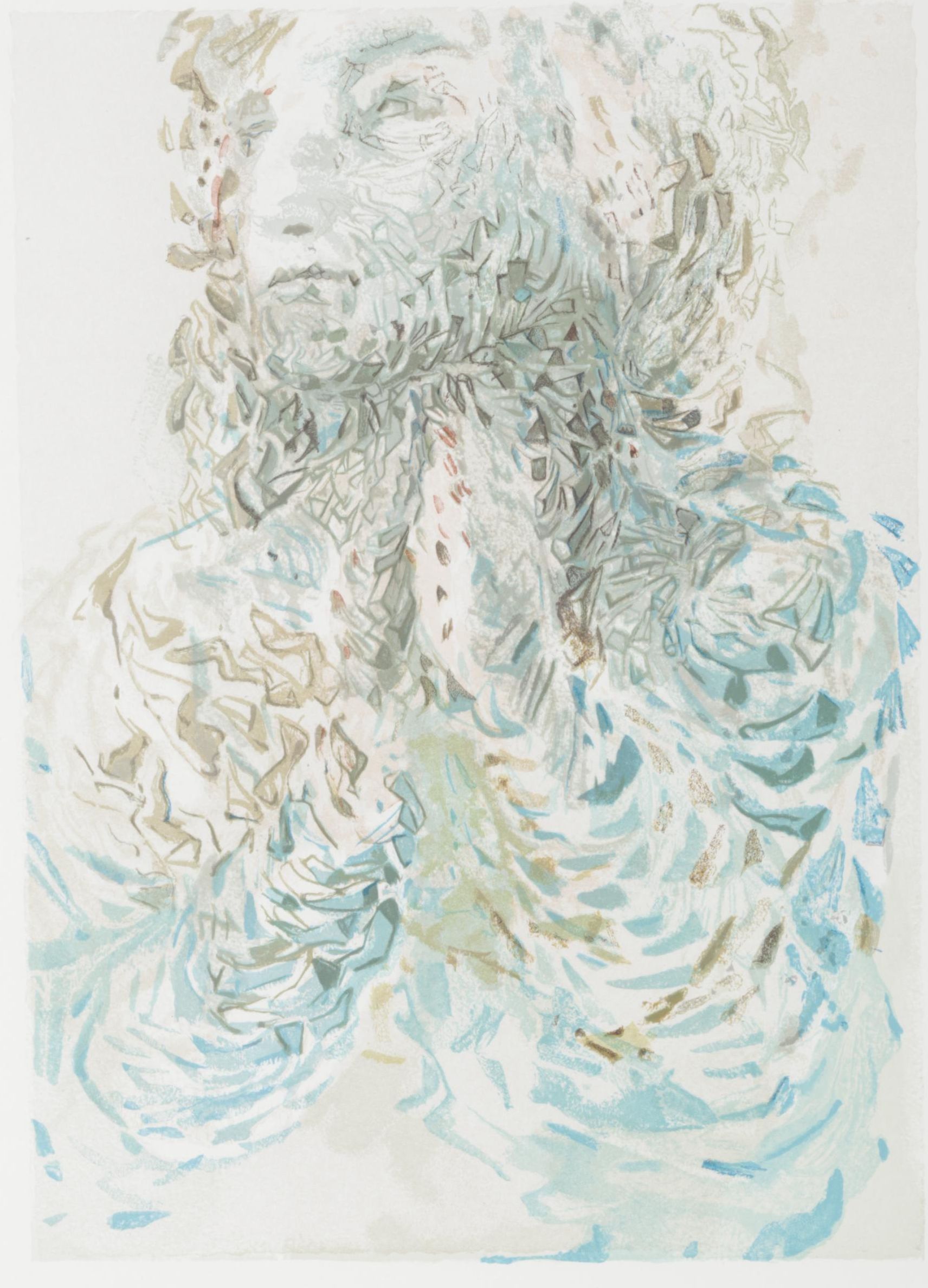 Salvador Dalí Wood Engraving "La Prescience Divine"