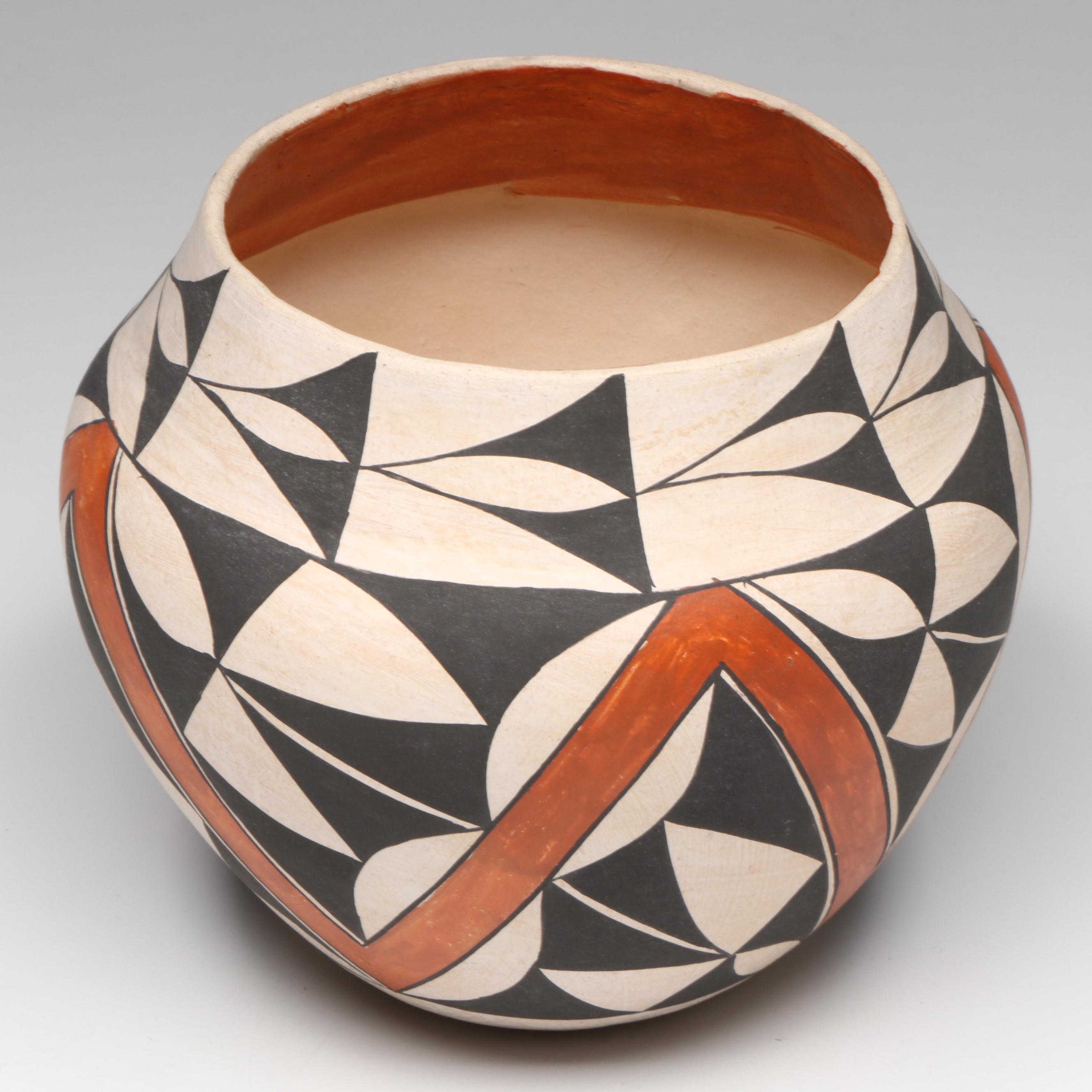 Marie Torivio Acoma Pueblo Pottery Polychrome Olla