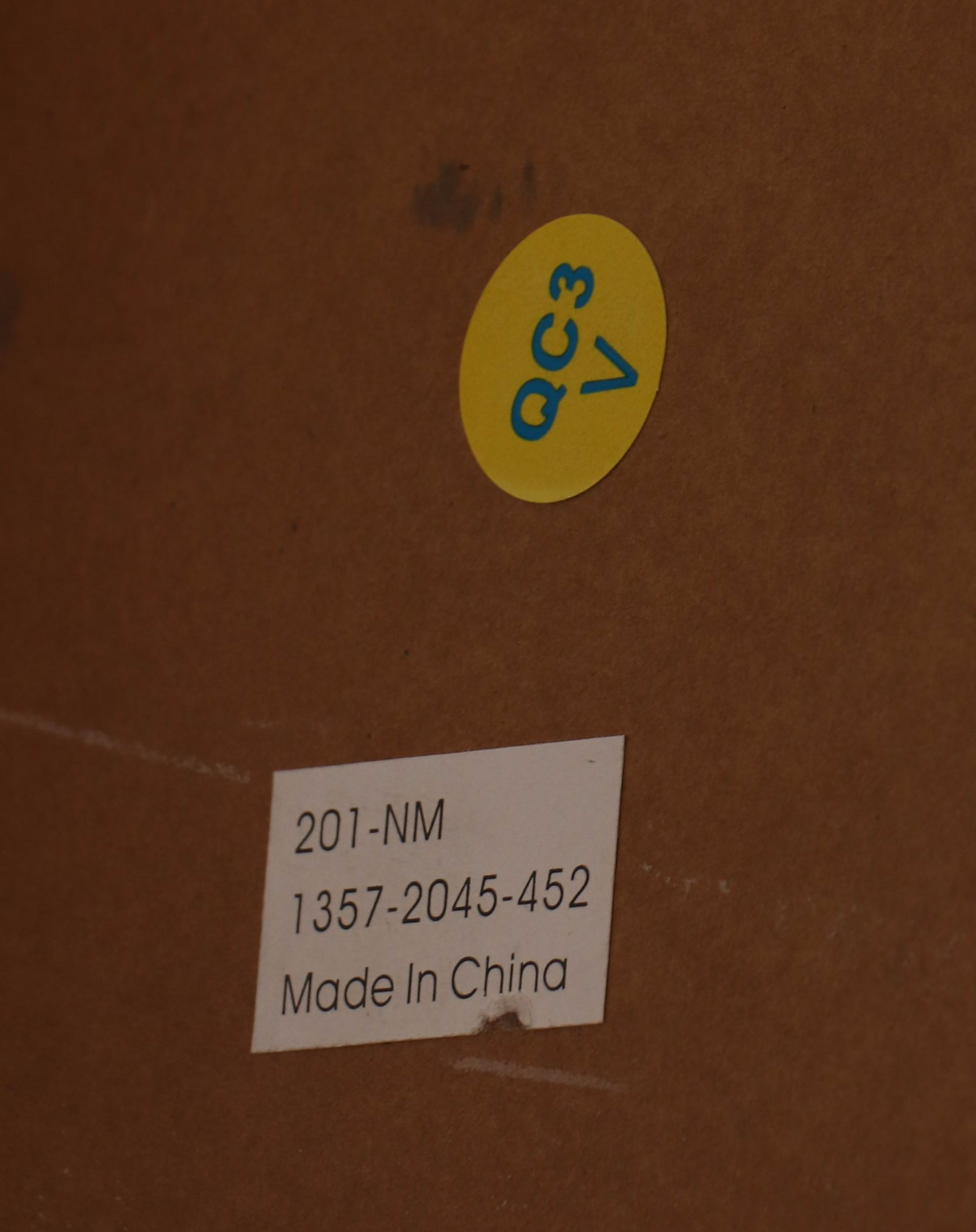 Rococo Style Cherry Finish Parquet King Size Bed Frame