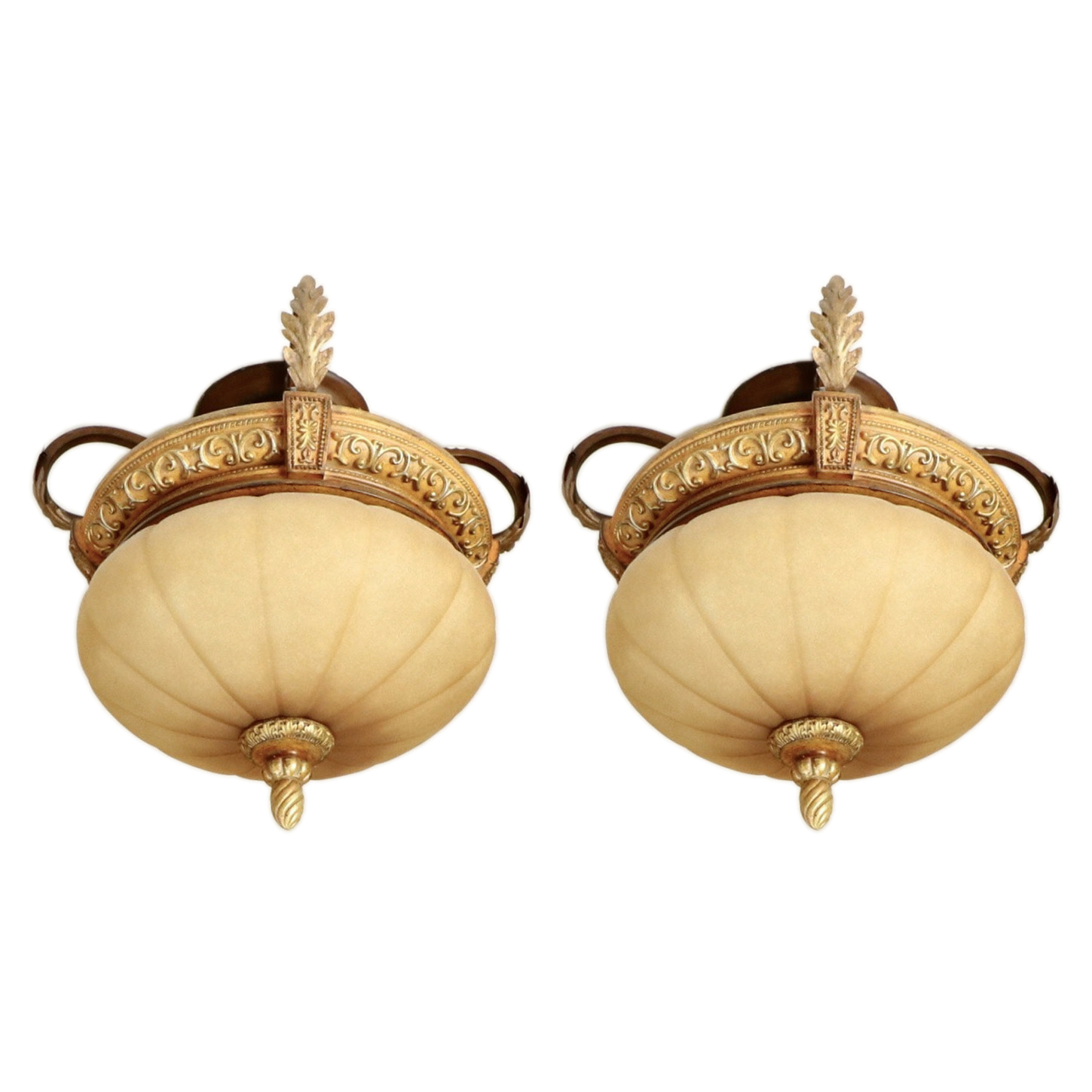 Pair of Hampton Bay "Chateau Deville" Semi-Flush Mount Ceiling Lights