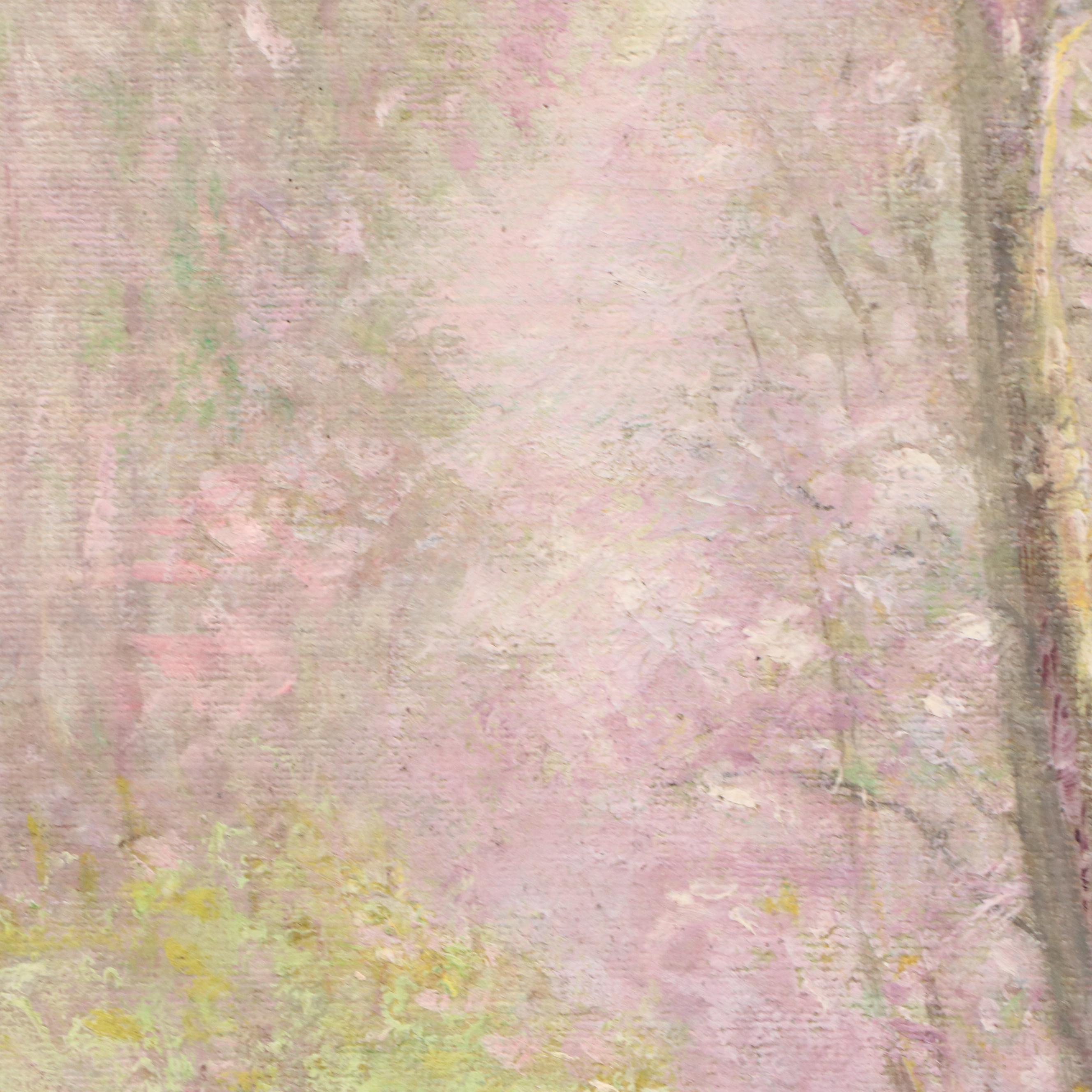 Joseph Krementz Oil Painting of Pastoral Woods, 1923